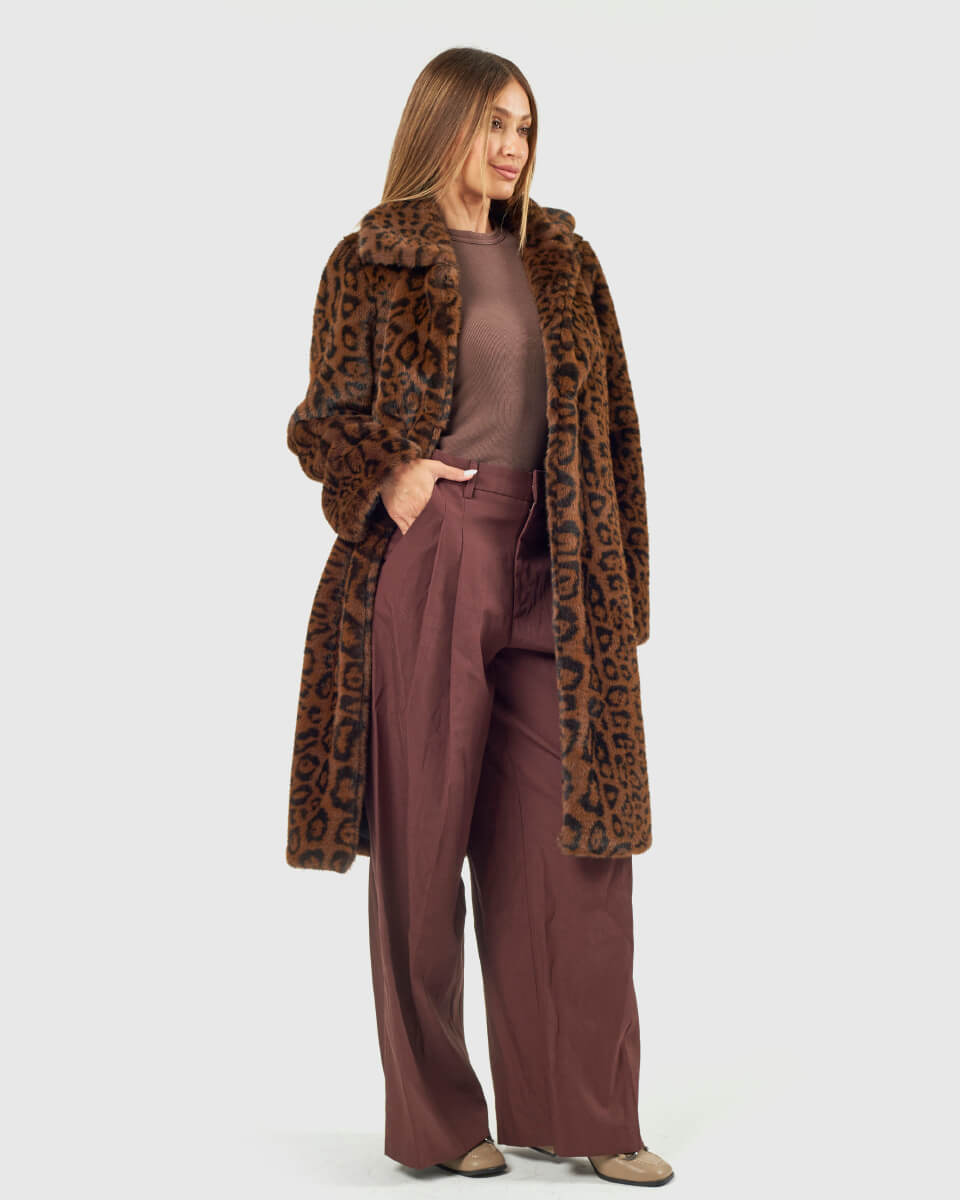 VERDE ΓΥΝΑΙΚΕΙΟ ΓΟΥΝΙΝΟ ΠΑΛΤΟ 33-0000729 ANIMAL PRINT