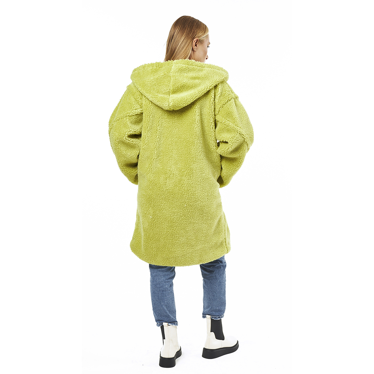 Verde Γυναικείο Γούνινο Παλτό 33-0701 Πράσινο