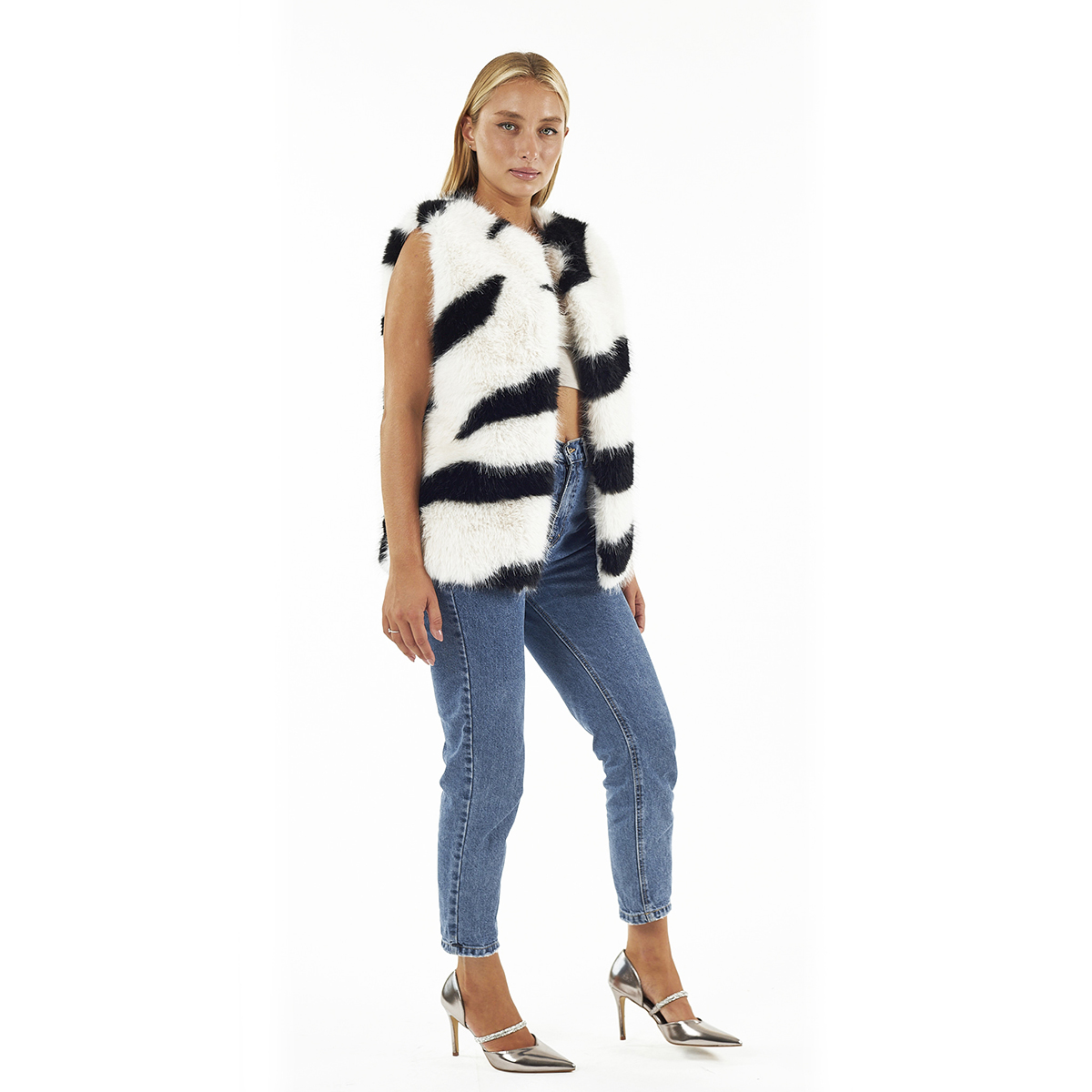 Verde Γυναικείο Αμάνικο Μπουφάν33-0705 Γκρι