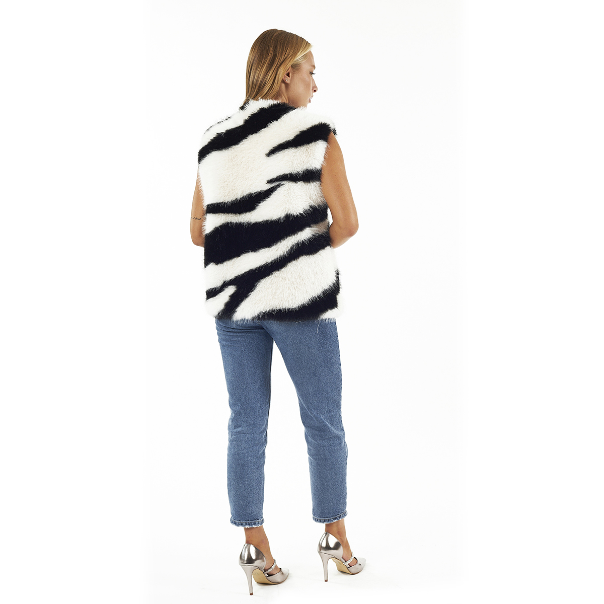 Verde Γυναικείο Αμάνικο Μπουφάν33-0705 Γκρι