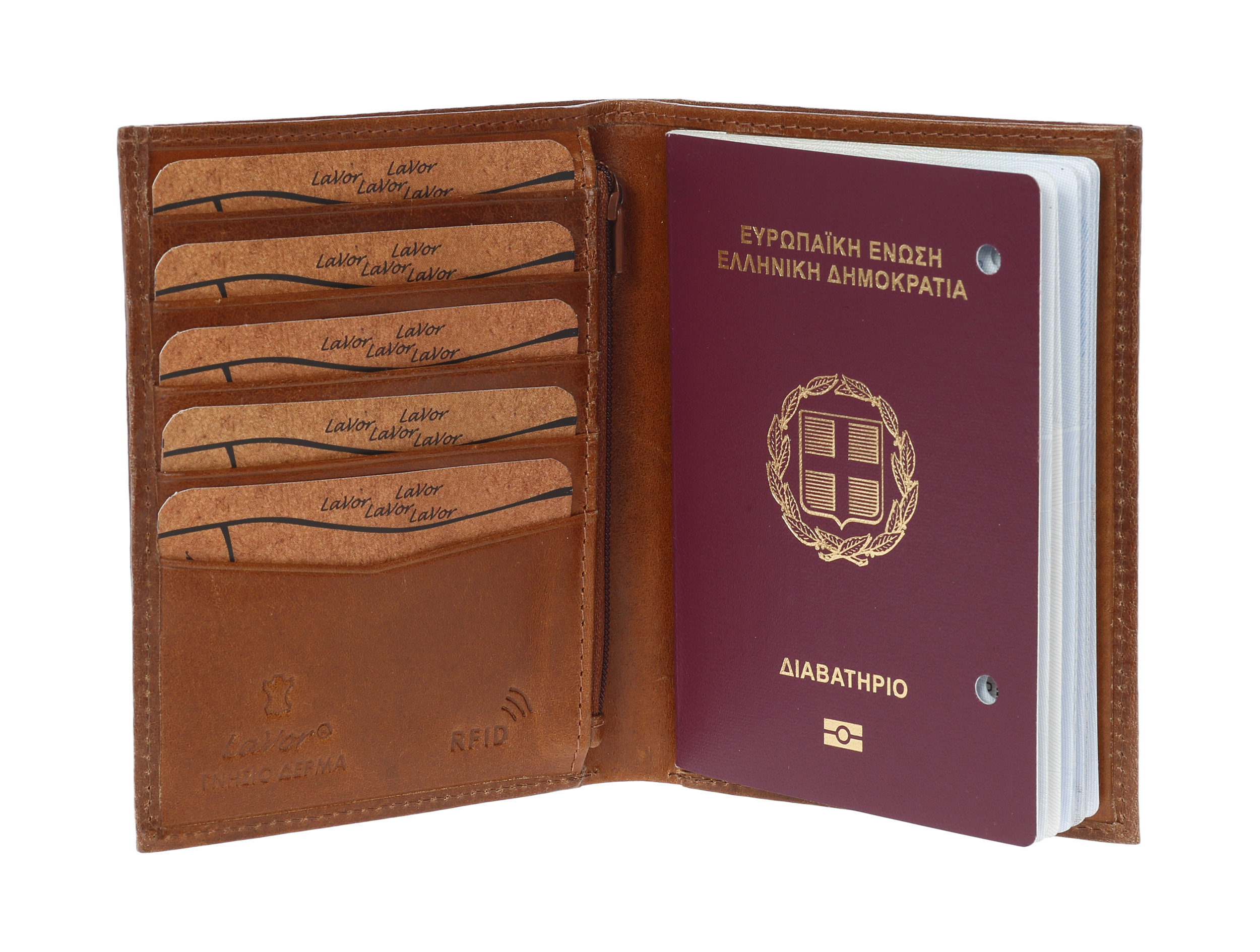 Ανδρικό Δερμάτινο Πορτοφόλι Lavor 3311 κονιάκ Ανδρικό Δερμάτινο Πορτοφόλι Lavor 3311 κονιάκ