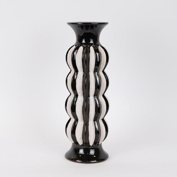 ΚΗΡΟΠΗΓΙΟ ΚΕΡΑΜΙΚΟ ΜΑΥΡΟ-ΛΕΥΚΟ 13x13x39.5cm