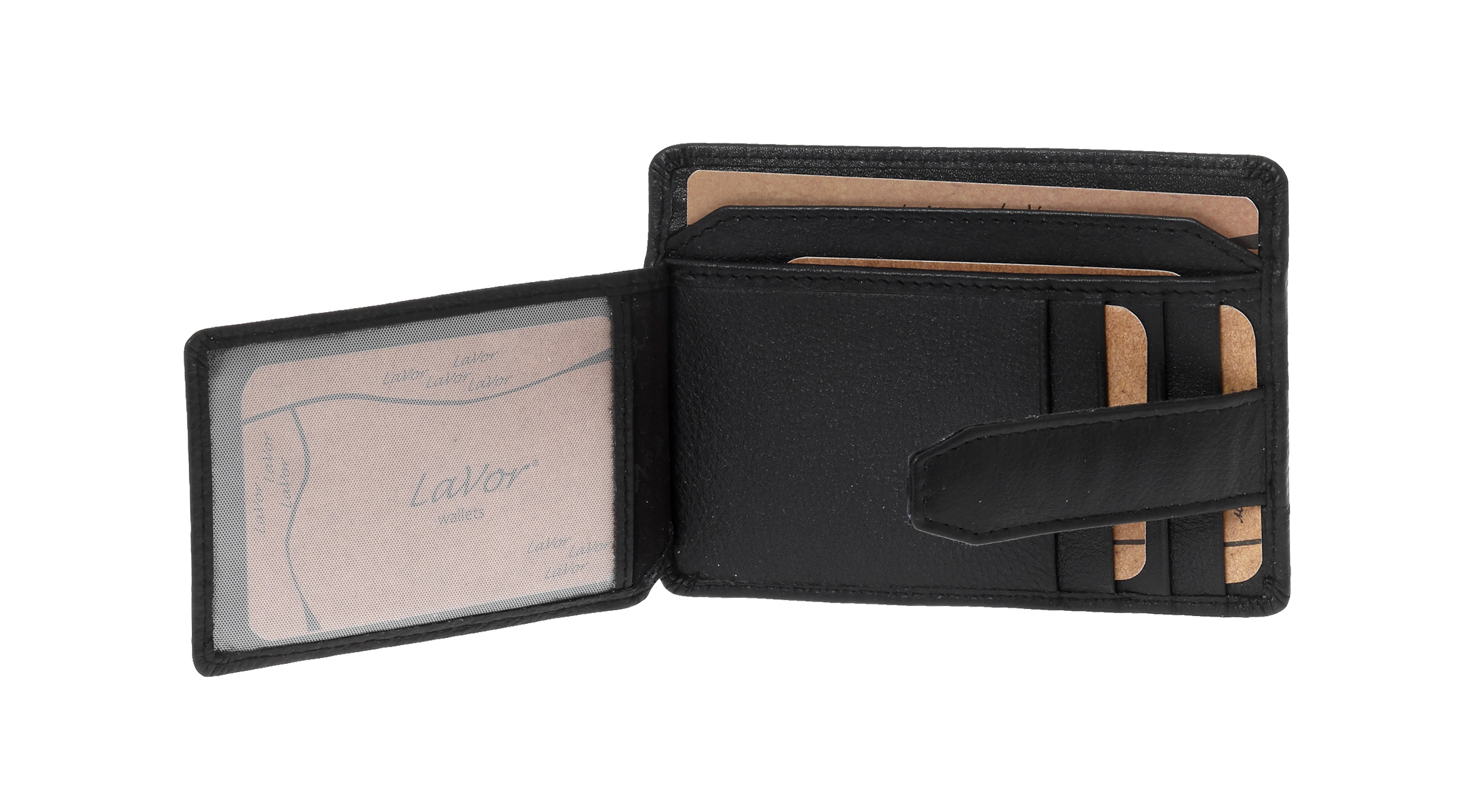 Ανδρικό Δερμάτινο Πορτοφόλι Lavor 3763 Μαύρο