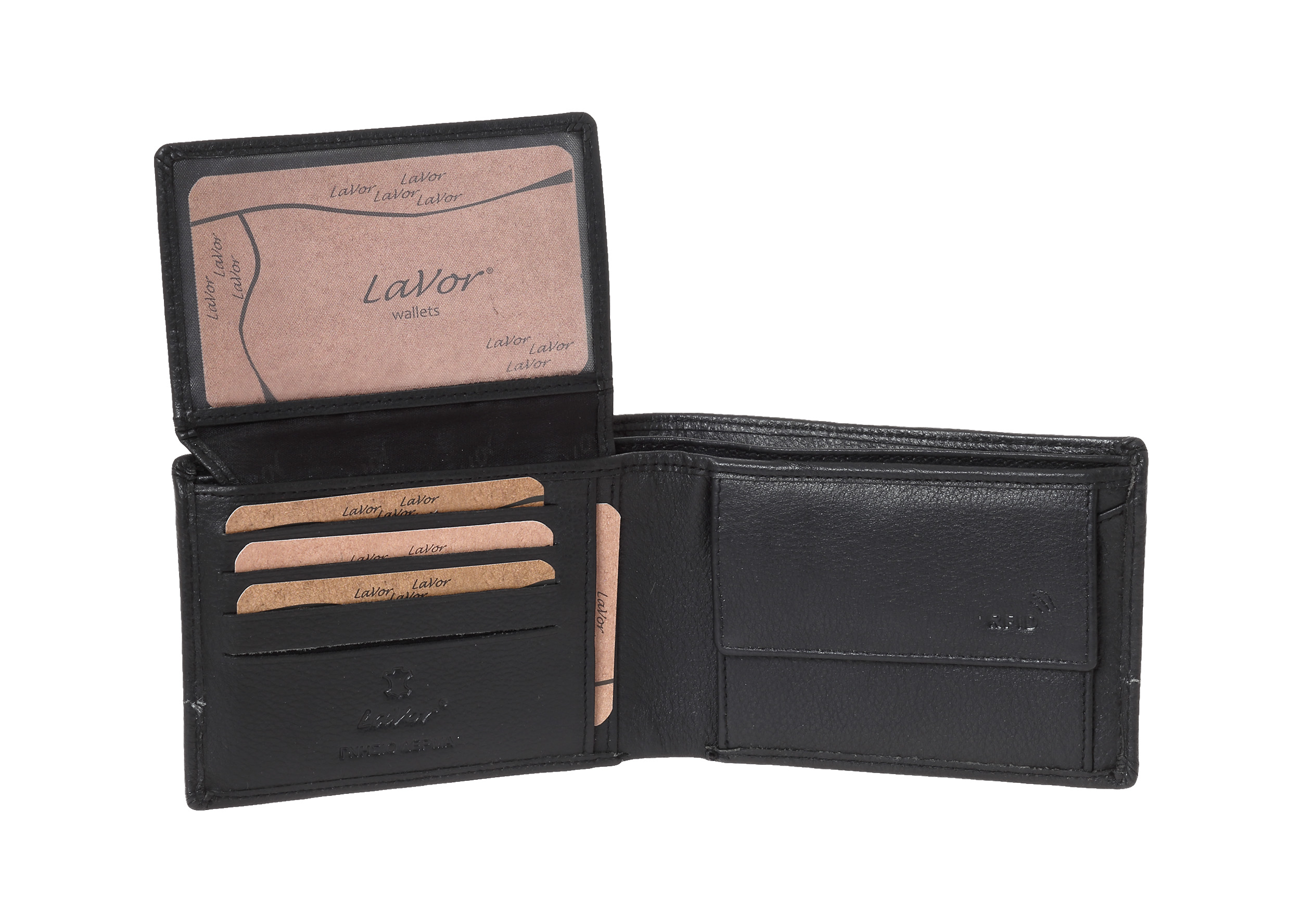 Ανδρικό Δερμάτινο Πορτοφόλι Lavor 3801 μαύρο