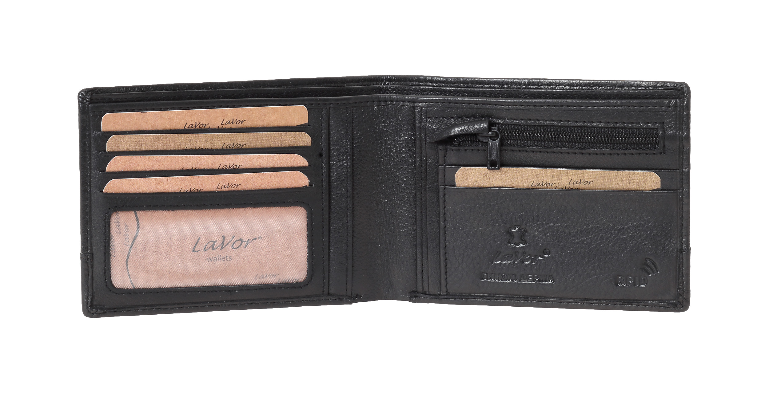 Ανδρικό Δερμάτινο Πορτοφόλι Lavor 3814 μαύρο