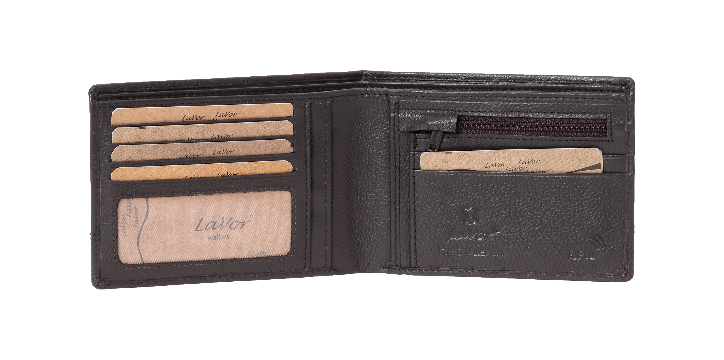 Ανδρικό Δερμάτινο Πορτοφόλι Lavor 3814 καφέ