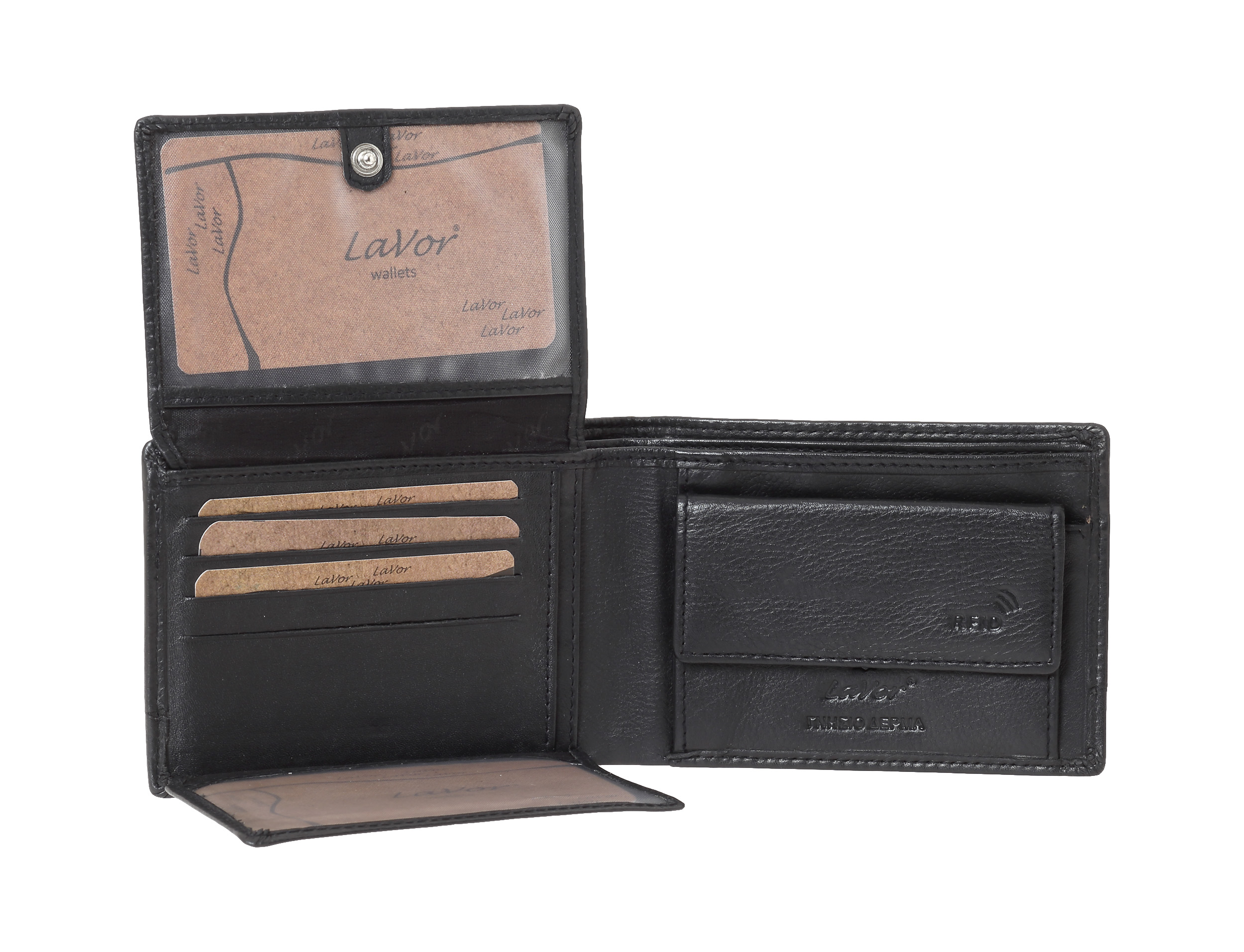 Ανδρικό Δερμάτινο Πορτοφόλι Lavor 3817 μαύρο