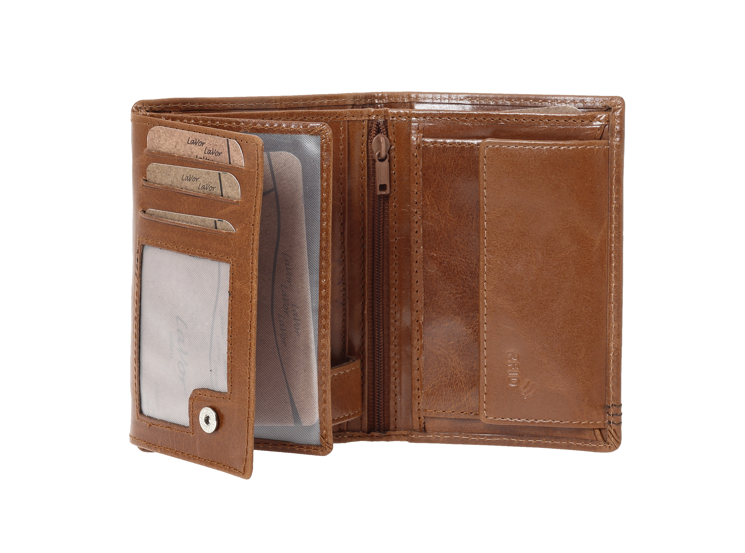 Ανδρικό Δερμάτινο Πορτοφόλι Lavor 3821 κονιάκ
