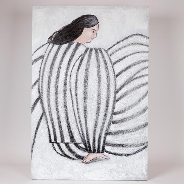 ΠΙΝΑΚΑΣ ΚΑΜΒΑΣ ΓΥΝΑΙΚΑ ΛΕΥΚΟΣ – ΜΑΥΡΟΣ 60×3.8x90cm