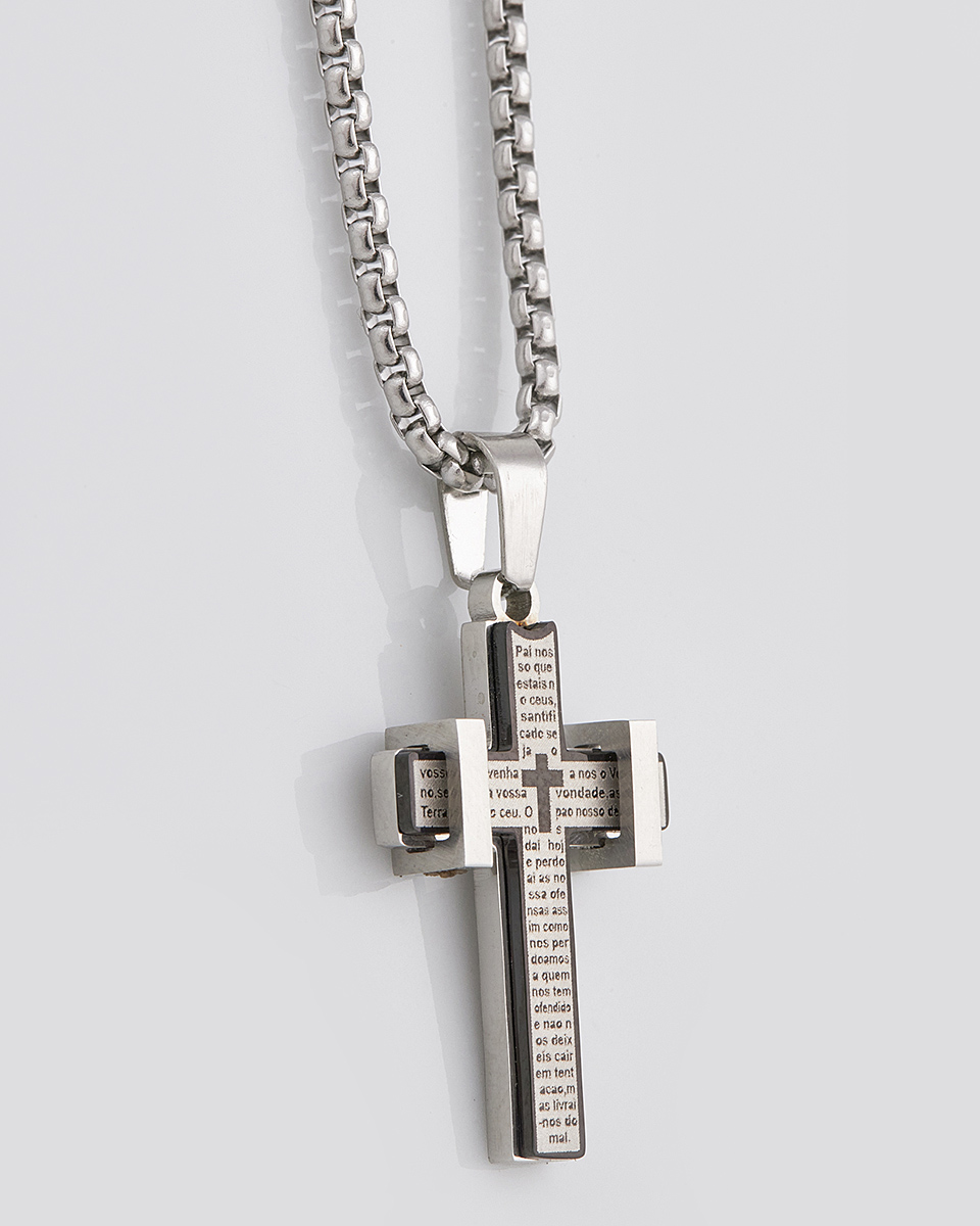 Sequoia Κολιέ σταυρός ανδρικός από ανοξείδωτο ατσάλι SE-K442 Sequoia Κολιέ σταυρός ανδρικός από ανοξείδωτο ατσάλι SE-K442