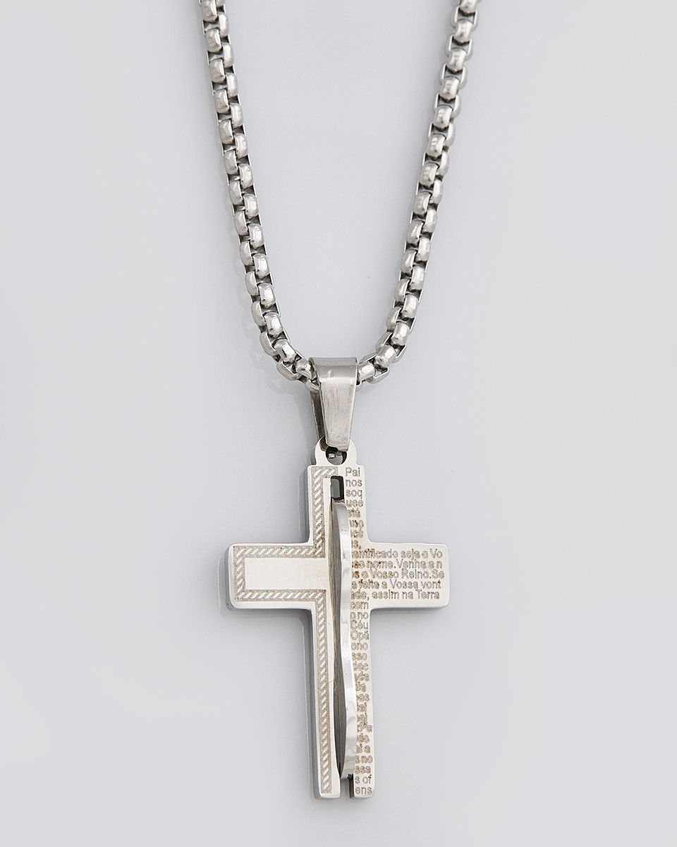 Sequoia Κολιέ σταυρός ανδρικός από ανοξείδωτο ατσάλι SE-K452 Sequoia Κολιέ σταυρός ανδρικός από ανοξείδωτο ατσάλι SE-K452