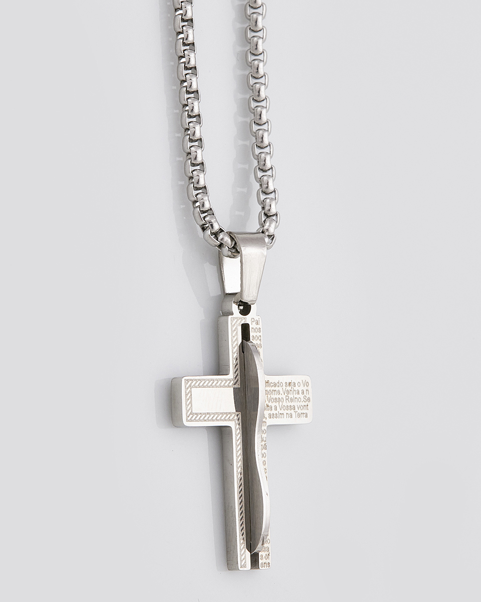 Sequoia Κολιέ σταυρός ανδρικός από ανοξείδωτο ατσάλι SE-K452 Sequoia Κολιέ σταυρός ανδρικός από ανοξείδωτο ατσάλι SE-K452