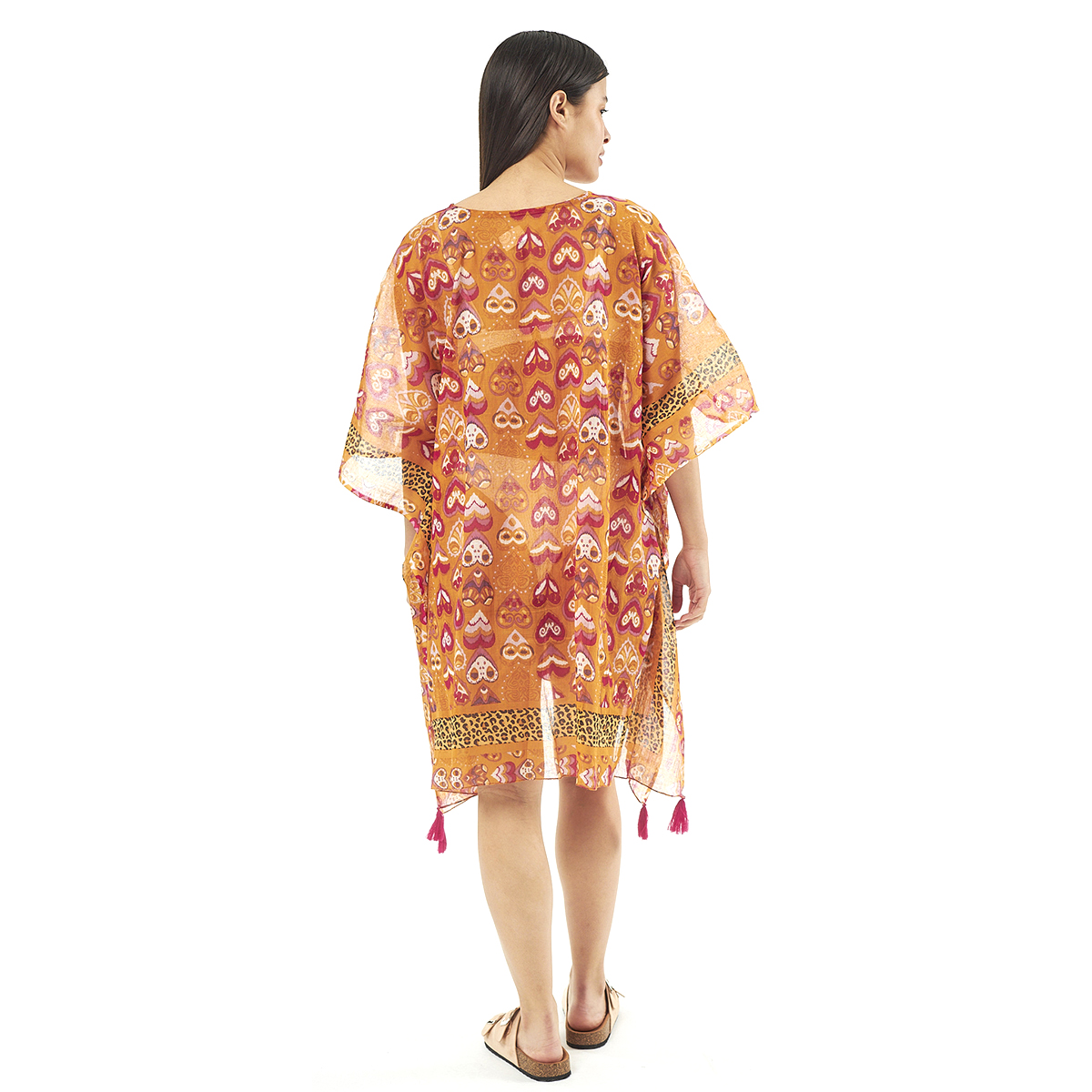 Verde Γυναικείo Καφτάνι 47-0051 Cotton Ινδίας Πολύχρωμο