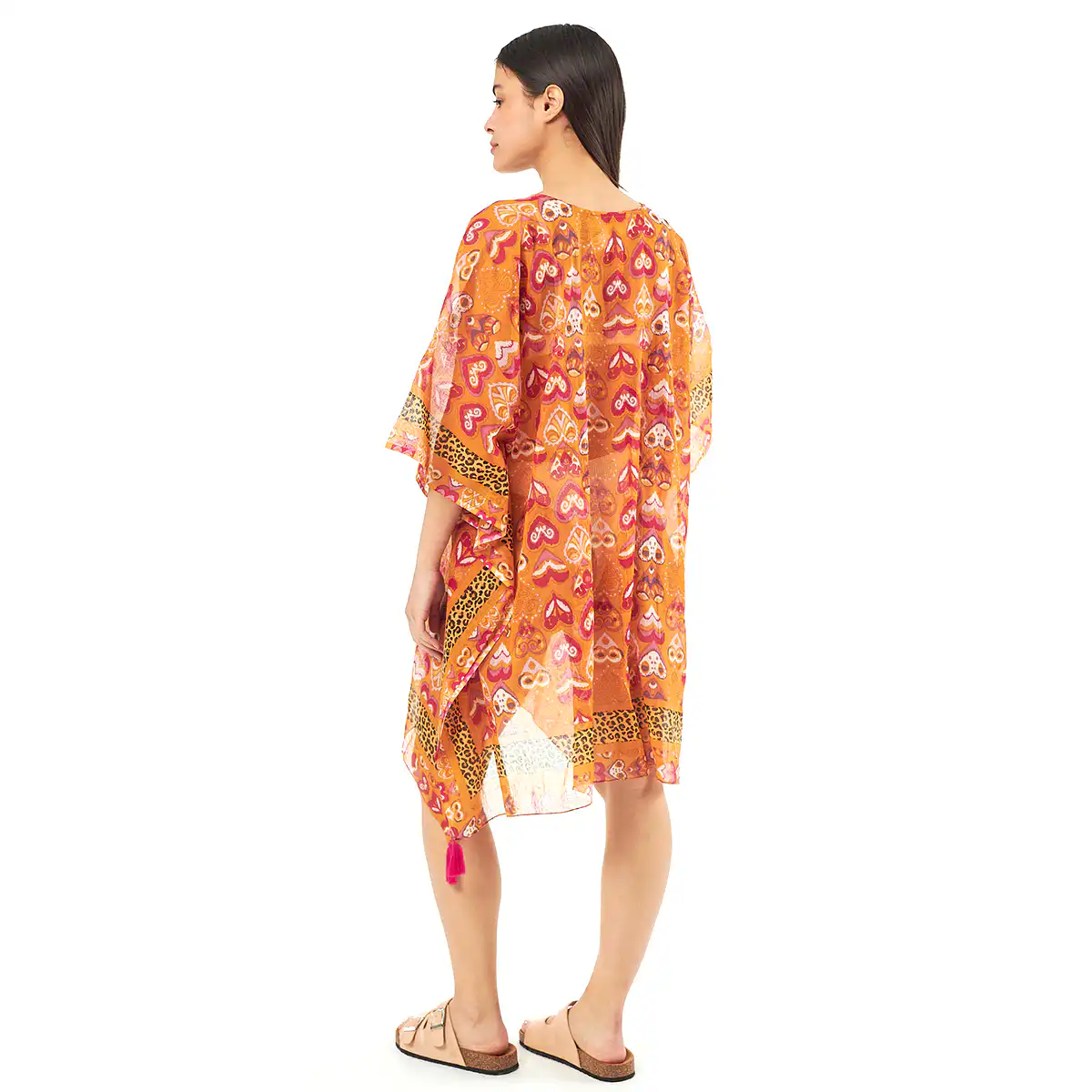 Verde Γυναικείo Καφτάνι 47-0051 Cotton Ινδίας Πολύχρωμο