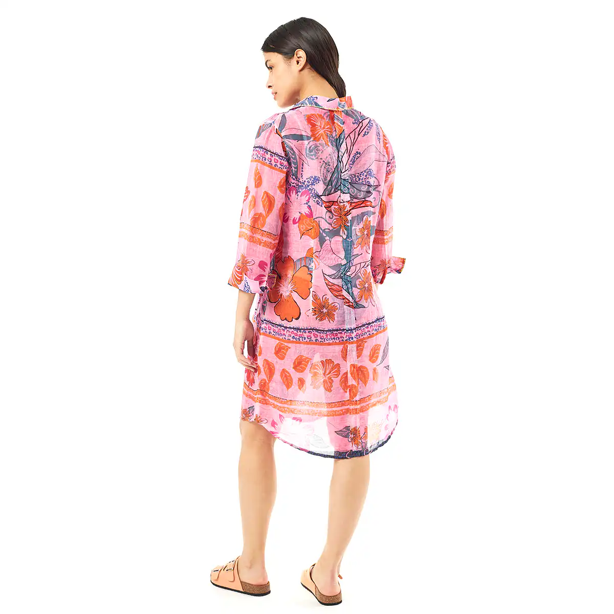 Verde Γυναικείo Καφτάνι 47-0066 Cotton Ινδίας Κοραλί