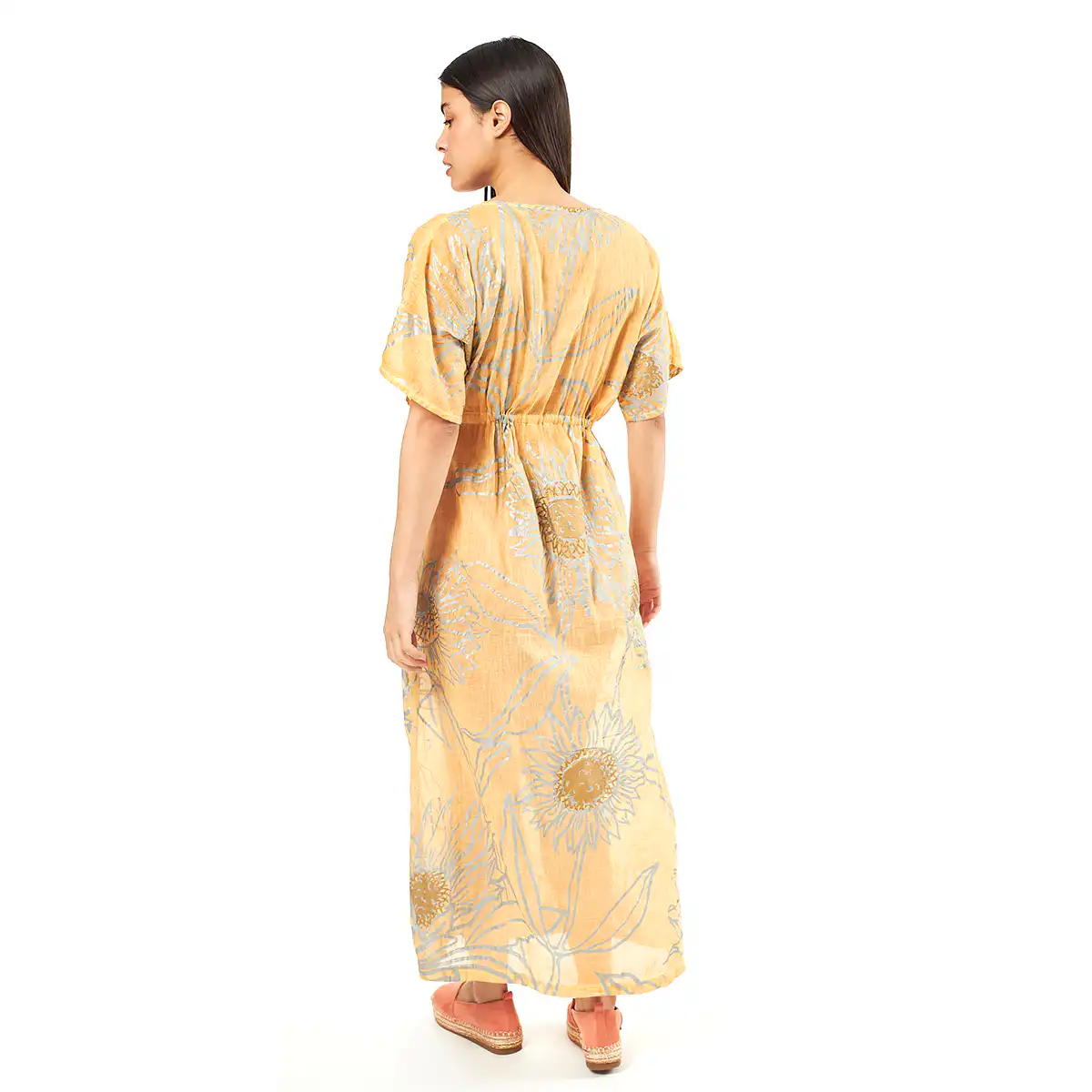 Verde Γυναικείo Καφτάνι 47-0067 Cotton Ινδίας Πολύχρωμο