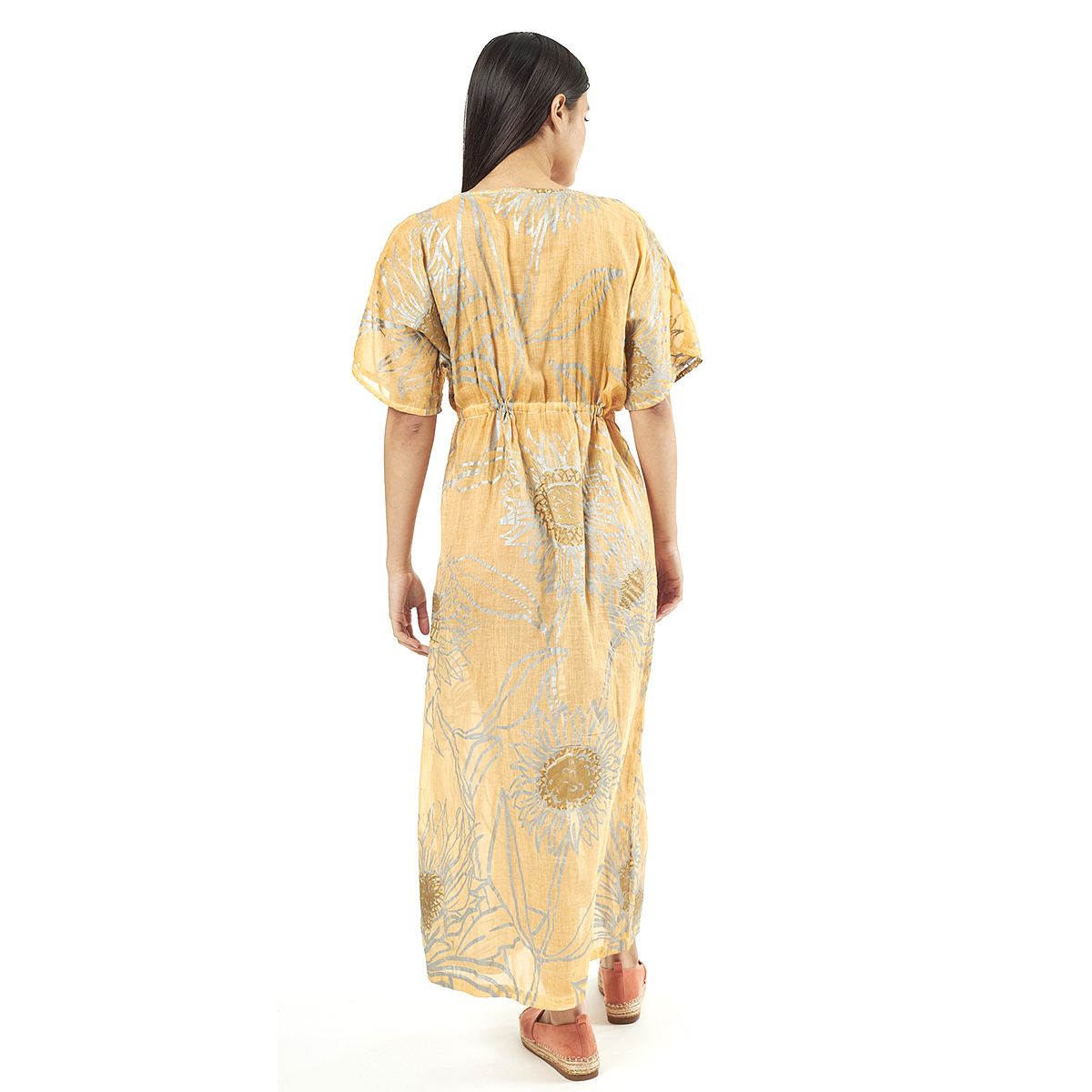 Verde Γυναικείo Καφτάνι 47-0067 Cotton Ινδίας Πολύχρωμο