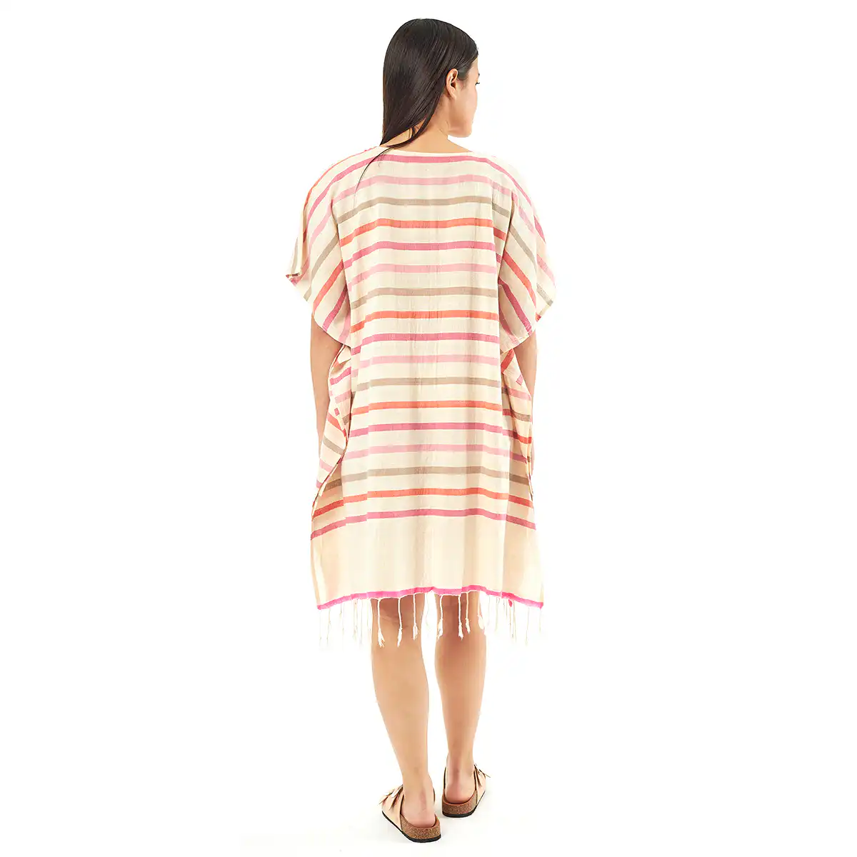 Verde Γυναικείo Καφτάνι 47-0070 Cotton Ινδίας Πολύχρωμο