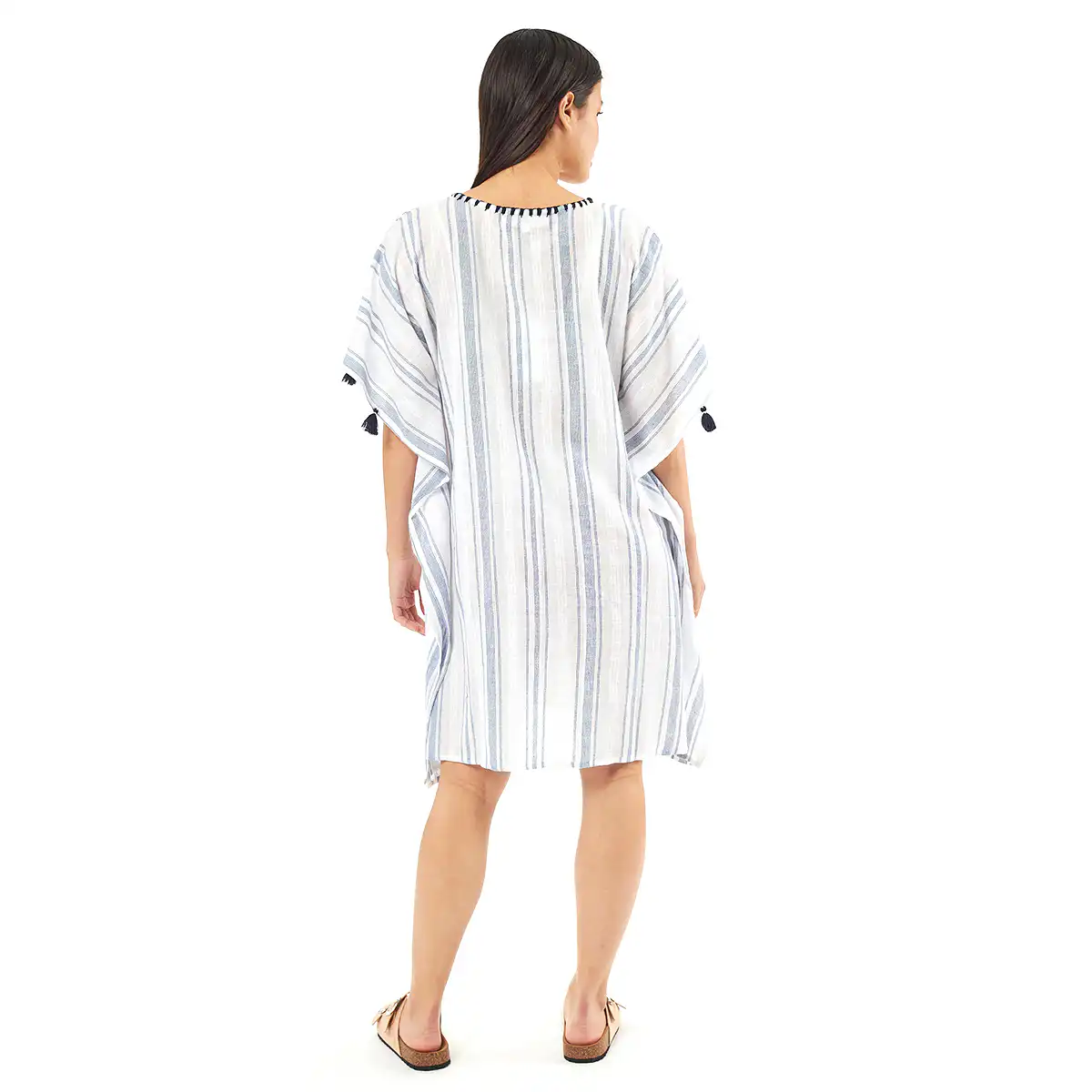 Verde Γυναικείo Καφτάνι 47-0071 Cotton Ινδίας Εκρού