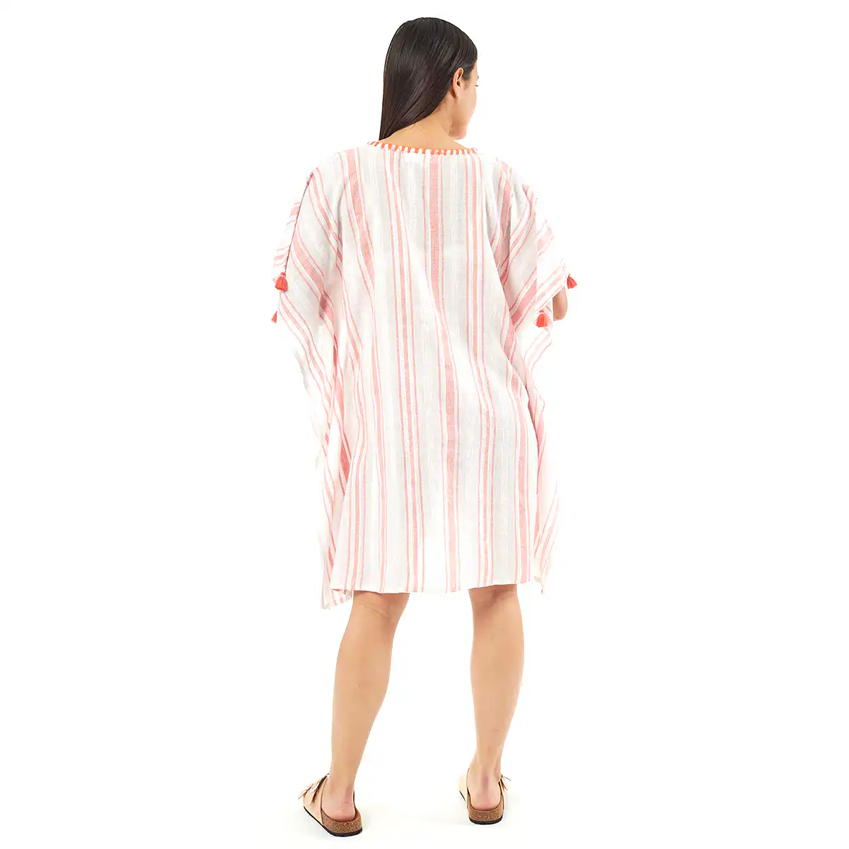 Verde Γυναικείo Καφτάνι 47-0071 Cotton Ινδίας Πορτοκαλί