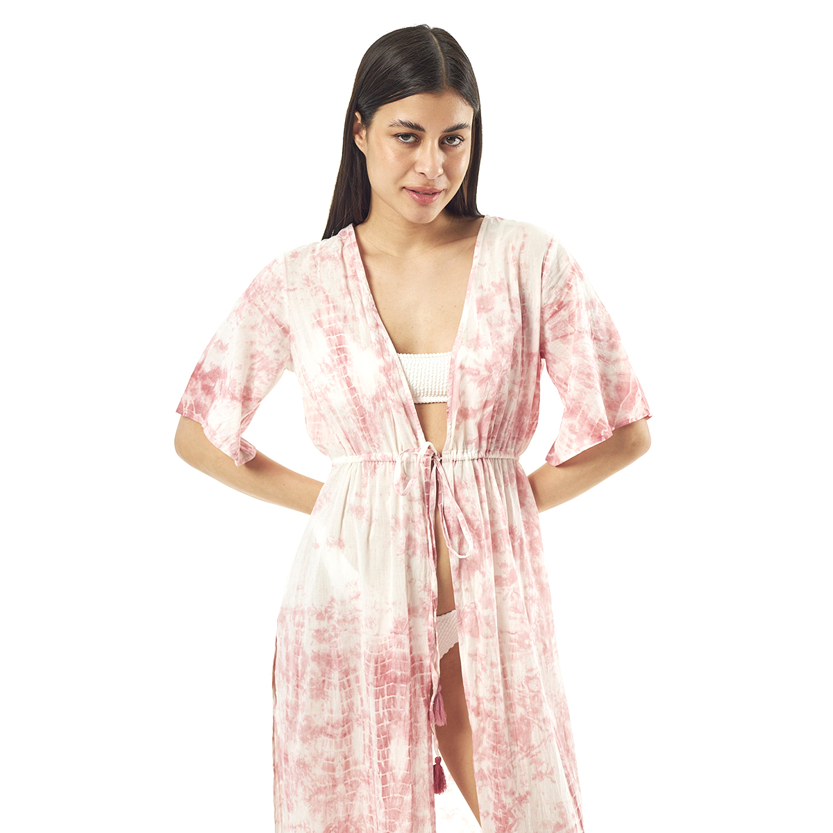 Verde Γυναικείo Καφτάνι 47-0076 Cotton Ινδίας Λιλά