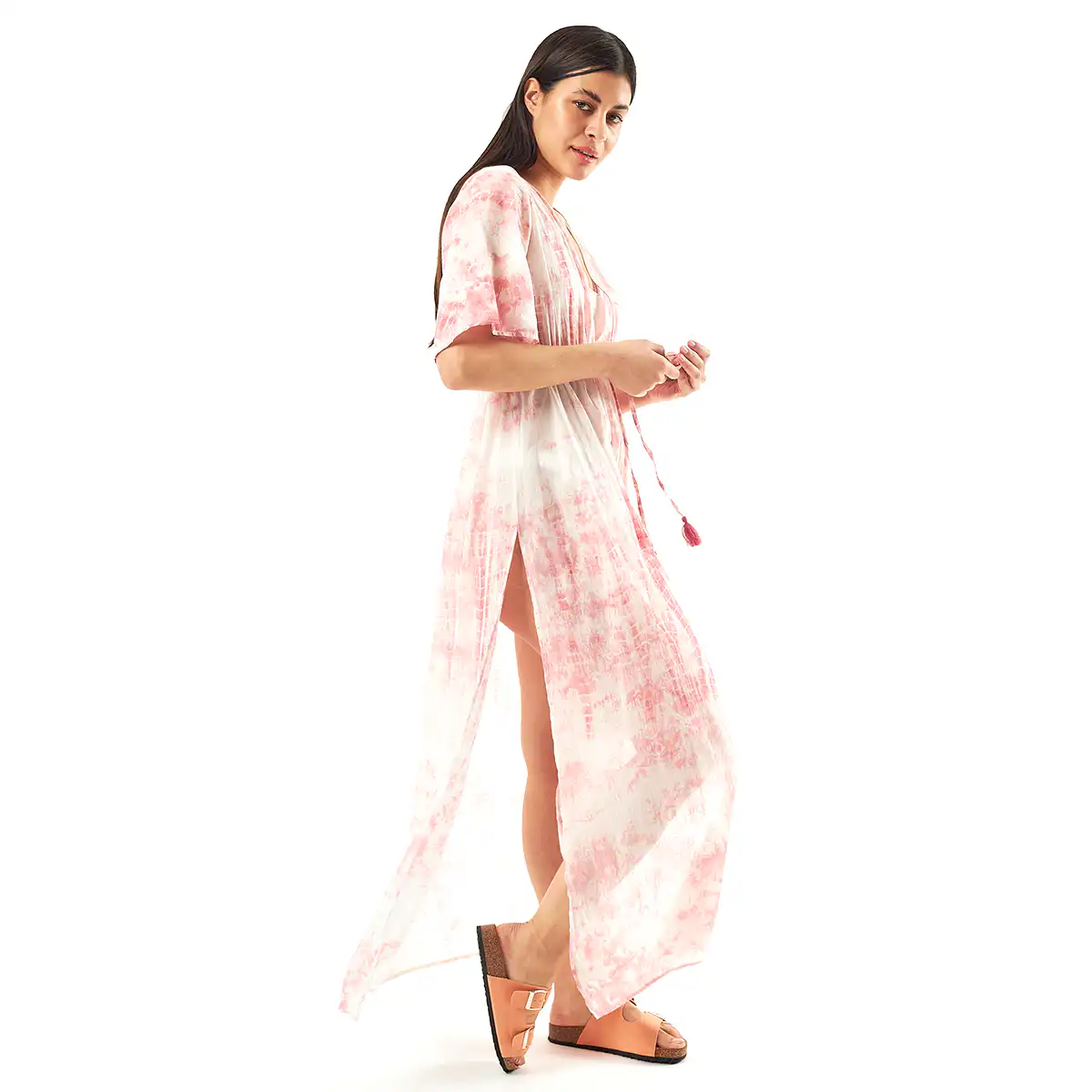 Verde Γυναικείo Καφτάνι 47-0076 Cotton Ινδίας Λιλά