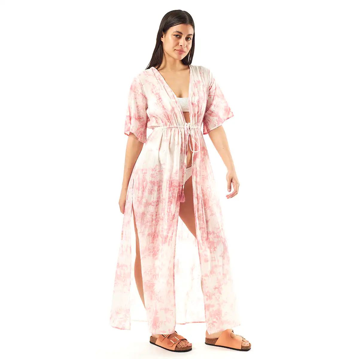 Verde Γυναικείo Καφτάνι 47-0076 Cotton Ινδίας Λιλά