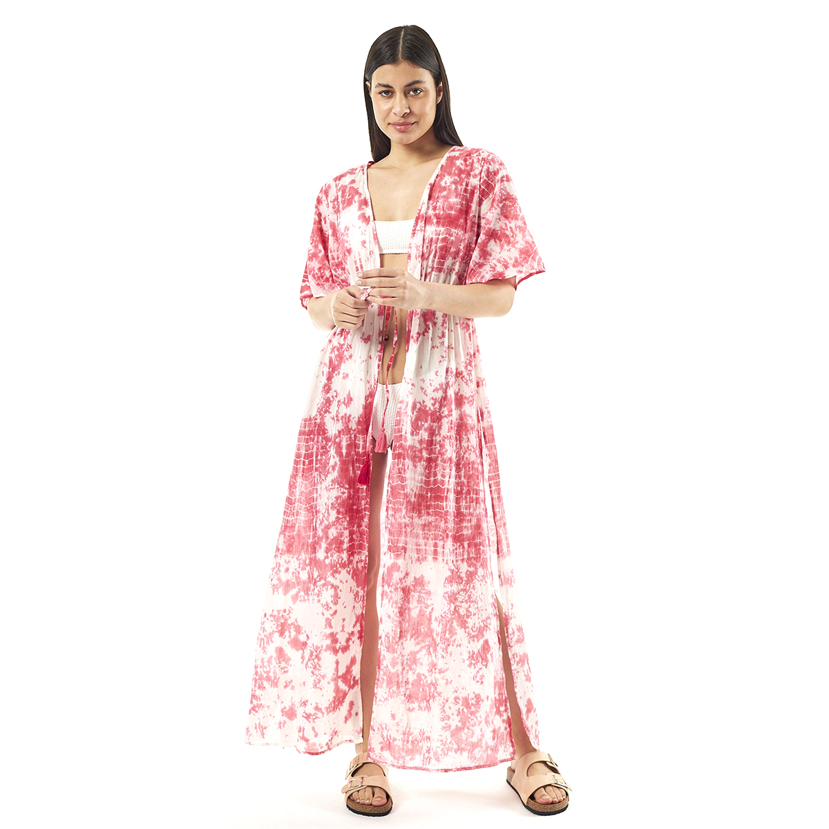 Verde Γυναικείo Καφτάνι 47-0076 Cotton Ινδίας Φούξια