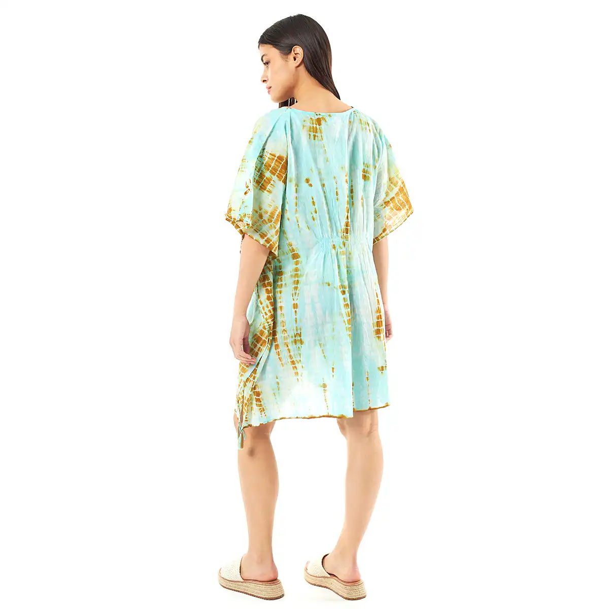 Verde Γυναικείo Καφτάνι 47-0078 Cotton Ινδίας Γαλάζιο