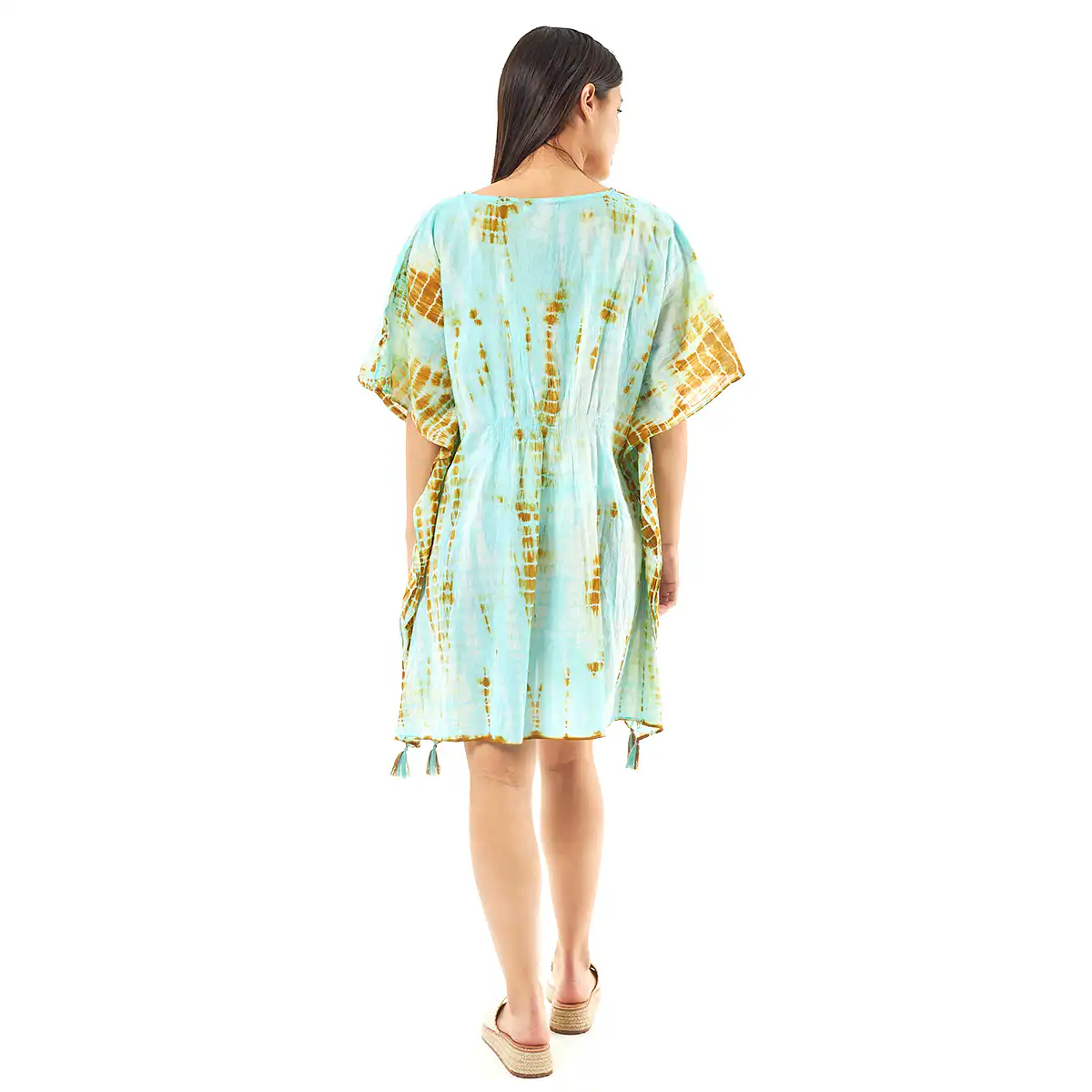 Verde Γυναικείo Καφτάνι 47-0078 Cotton Ινδίας Γαλάζιο