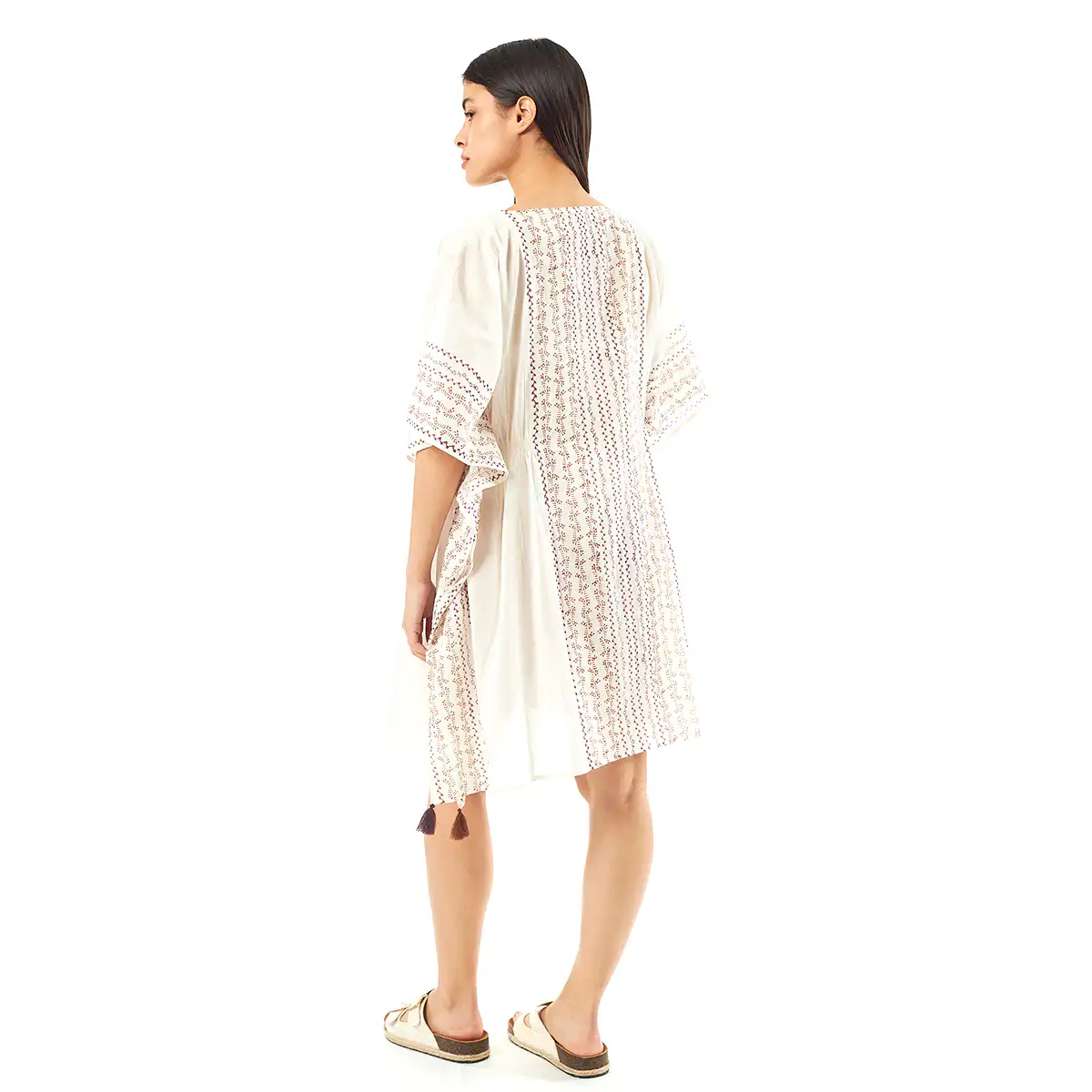 Verde Γυναικείo Καφτάνι 47-0079 Cotton Ινδίας Μπέζ