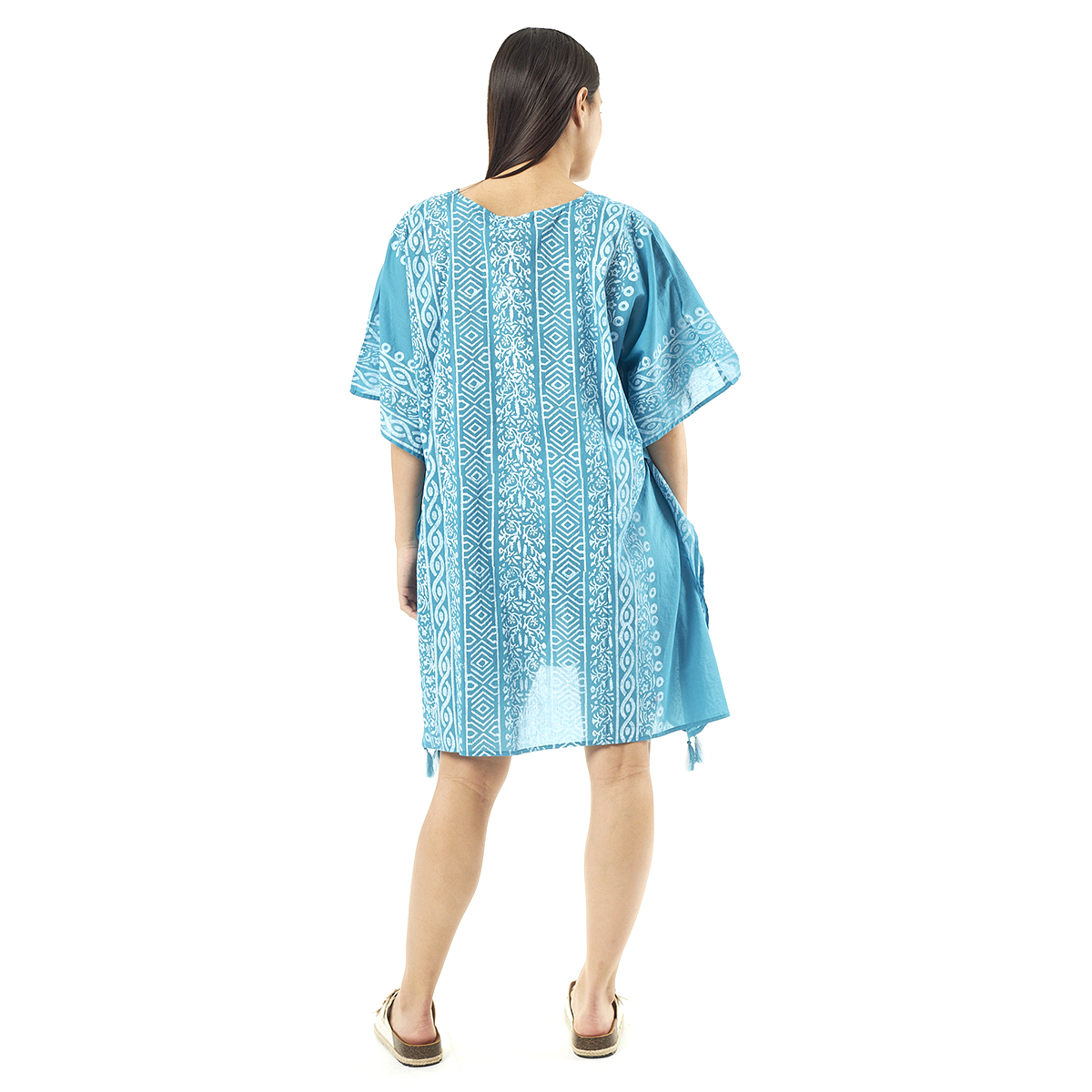 Verde Γυναικείo Καφτάνι 47-0080 Cotton Ινδίας Γαλάζιο