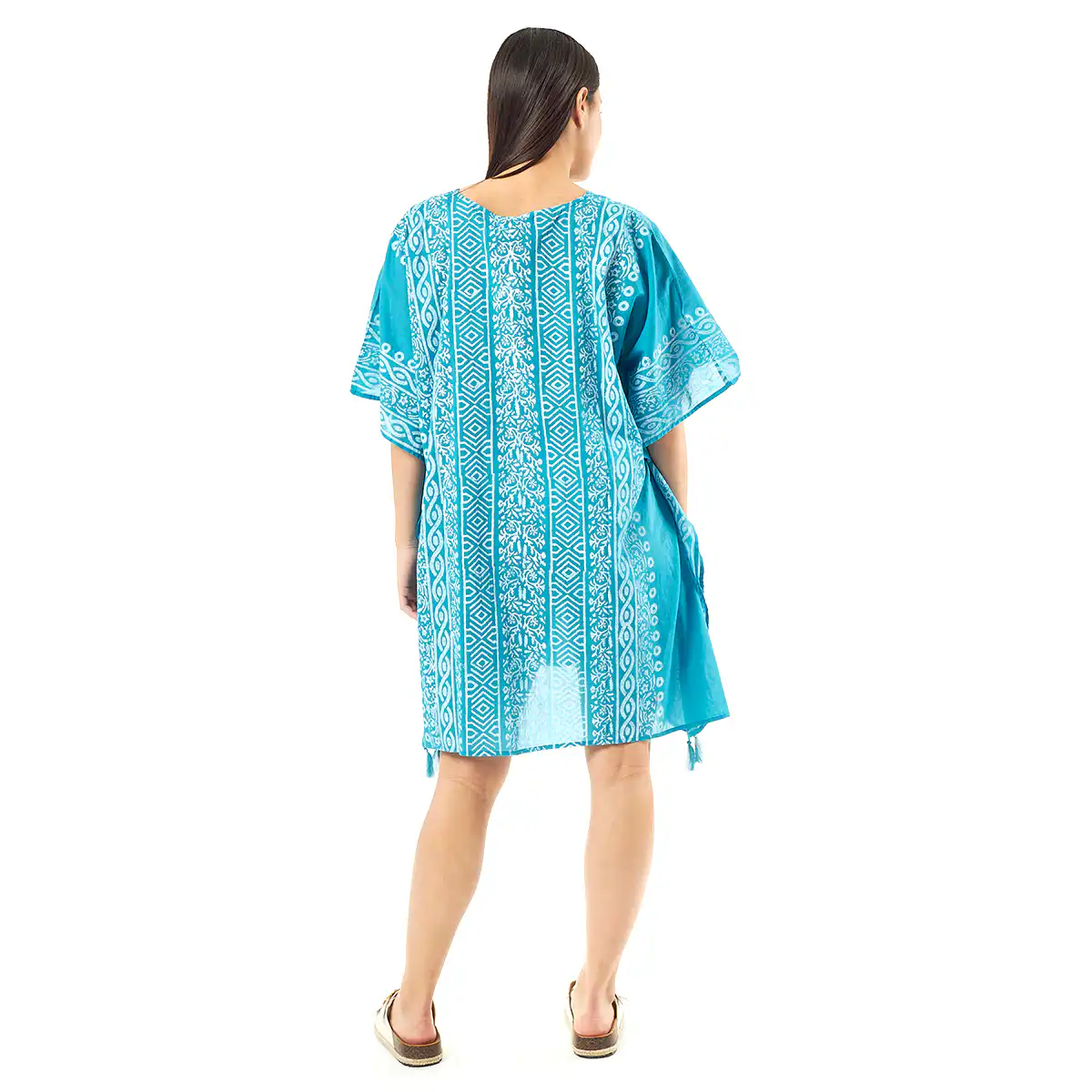 Verde Γυναικείo Καφτάνι 47-0080 Cotton Ινδίας Γαλάζιο