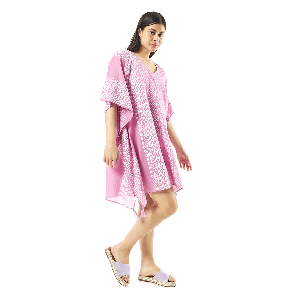 Verde Γυναικείo Καφτάνι 47-0080 Cotton Ινδίας Φούξια