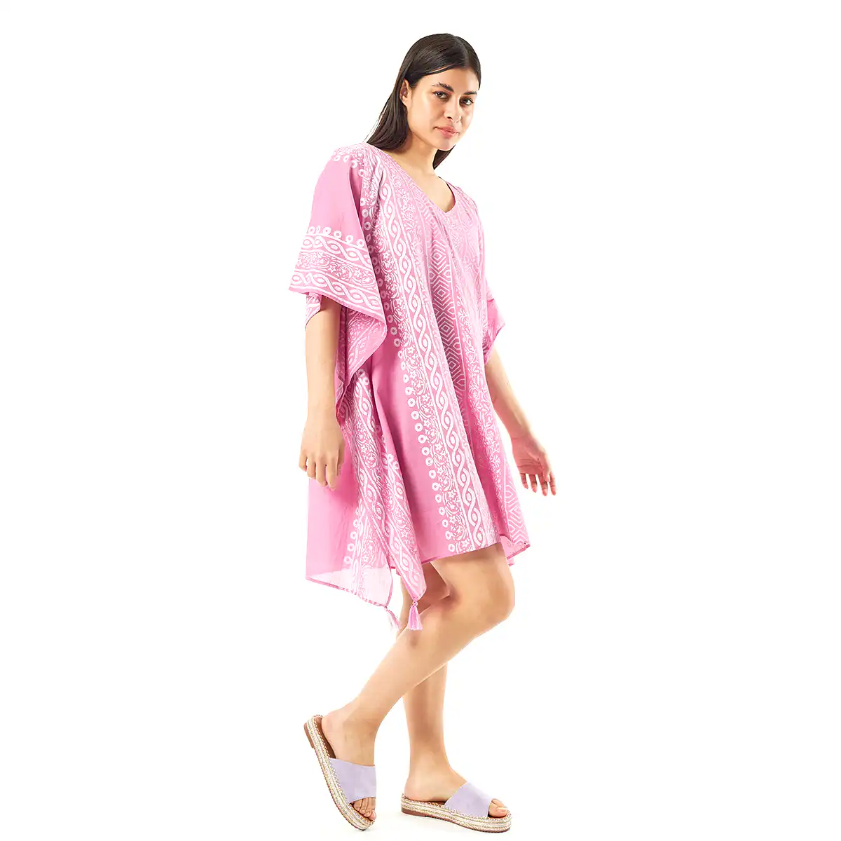 Verde Γυναικείo Καφτάνι 47-0080 Cotton Ινδίας Φούξια