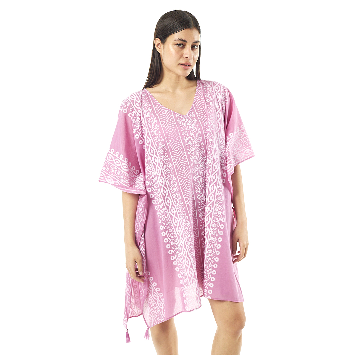 Verde Γυναικείo Καφτάνι 47-0080 Cotton Ινδίας Φούξια