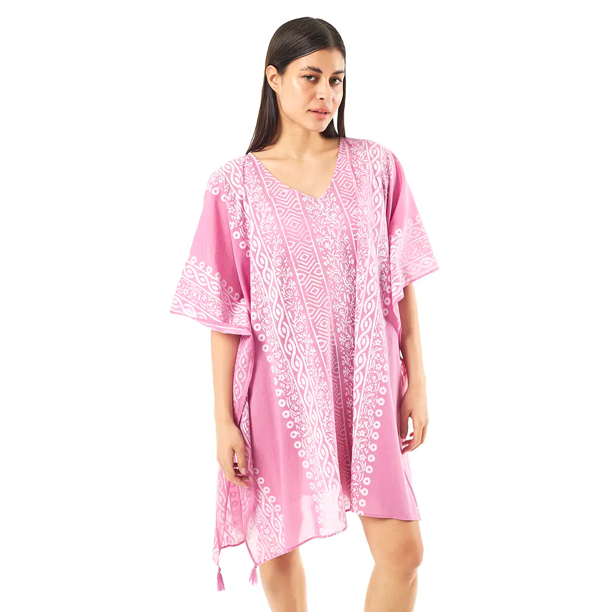 Verde Γυναικείo Καφτάνι 47-0080 Cotton Ινδίας Φούξια