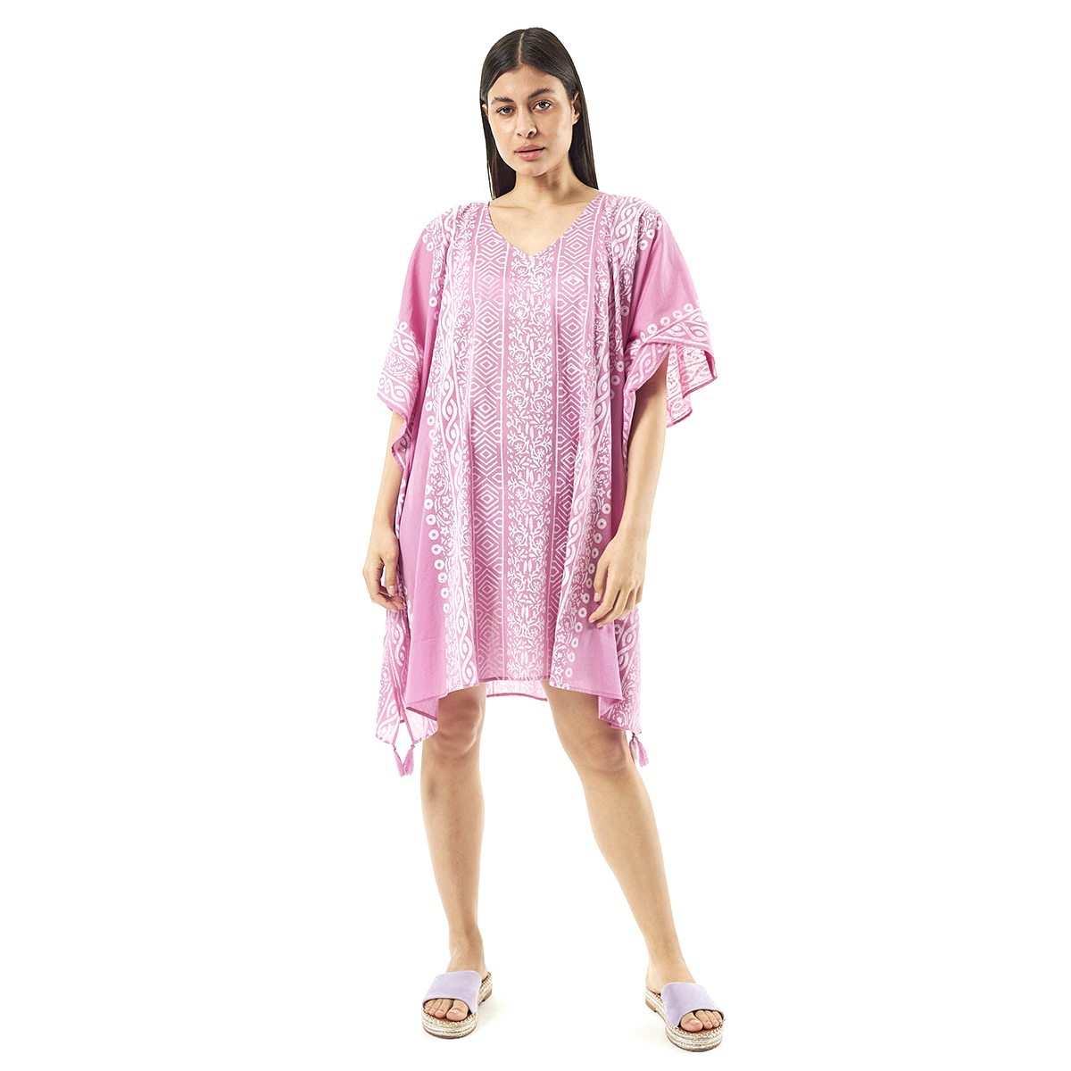 Verde Γυναικείo Καφτάνι 47-0080 Cotton Ινδίας Φούξια