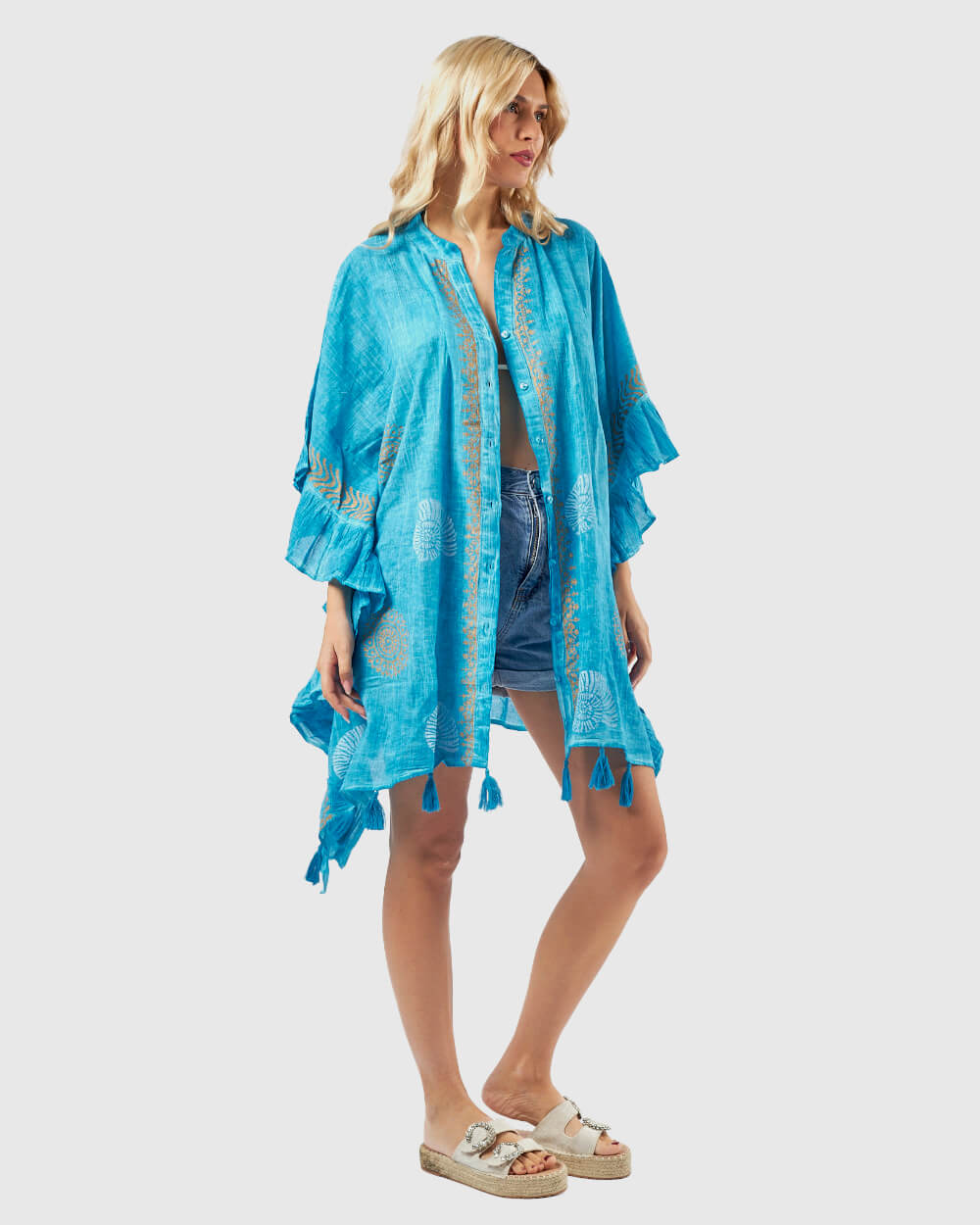 VERDE ΓΥΝΑΙΚΕΙΟ ΚΑΦΤΑΝΙ 47-0178 ΒΑΜΒΑΚΕΡΟ ΙΝΔΙΑΣ ΜΠΛΕ