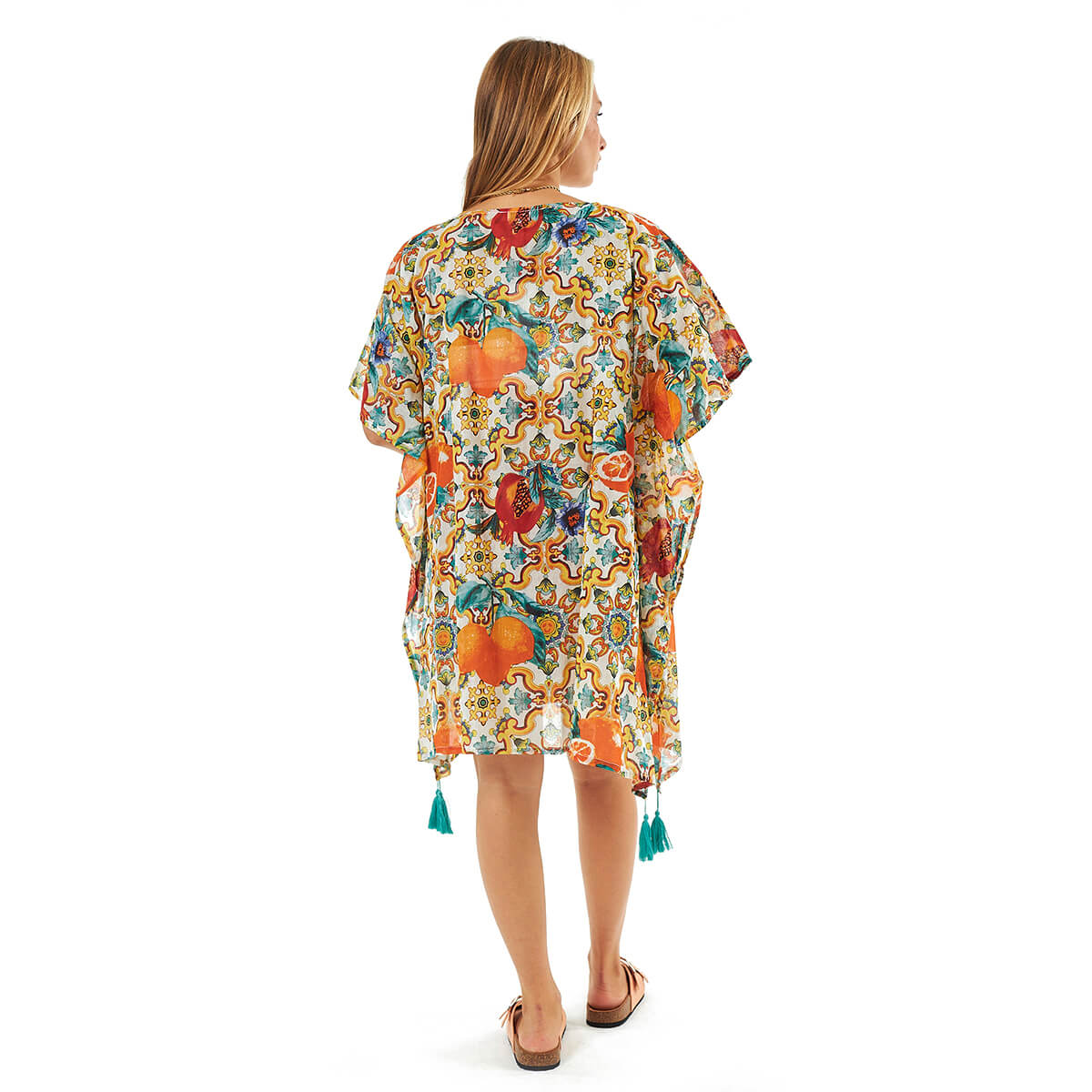 Verde Γυναικείο Καφτάνι 47-0101 Βαμβακερό Πορτοκαλί Verde Γυναικείο Καφτάνι 47-0101 Βαμβακερό Πορτοκαλί