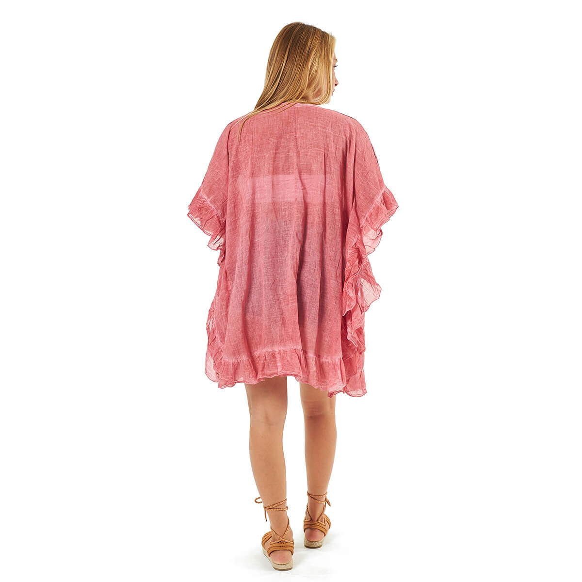 Verde Γυναικείο Καφτάνι 47-0097 Βαμβακερό Κοραλί