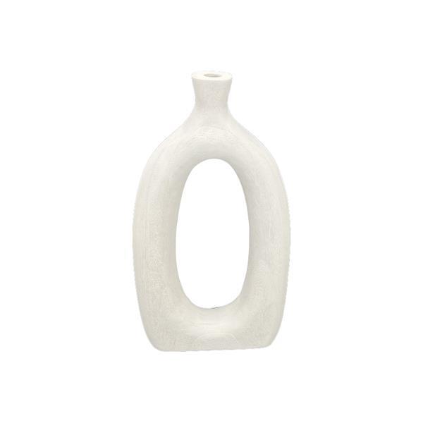 ΒΑΖΟ ΞΥΛΟ ΛΕΥΚΟ 23x7x42cm