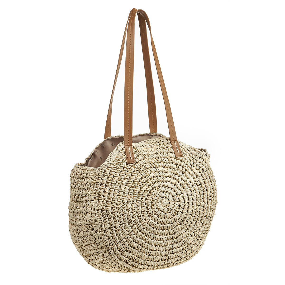 Verde Γυναικεία Ψάθινη Τσαντα 48-0204 Λιλά