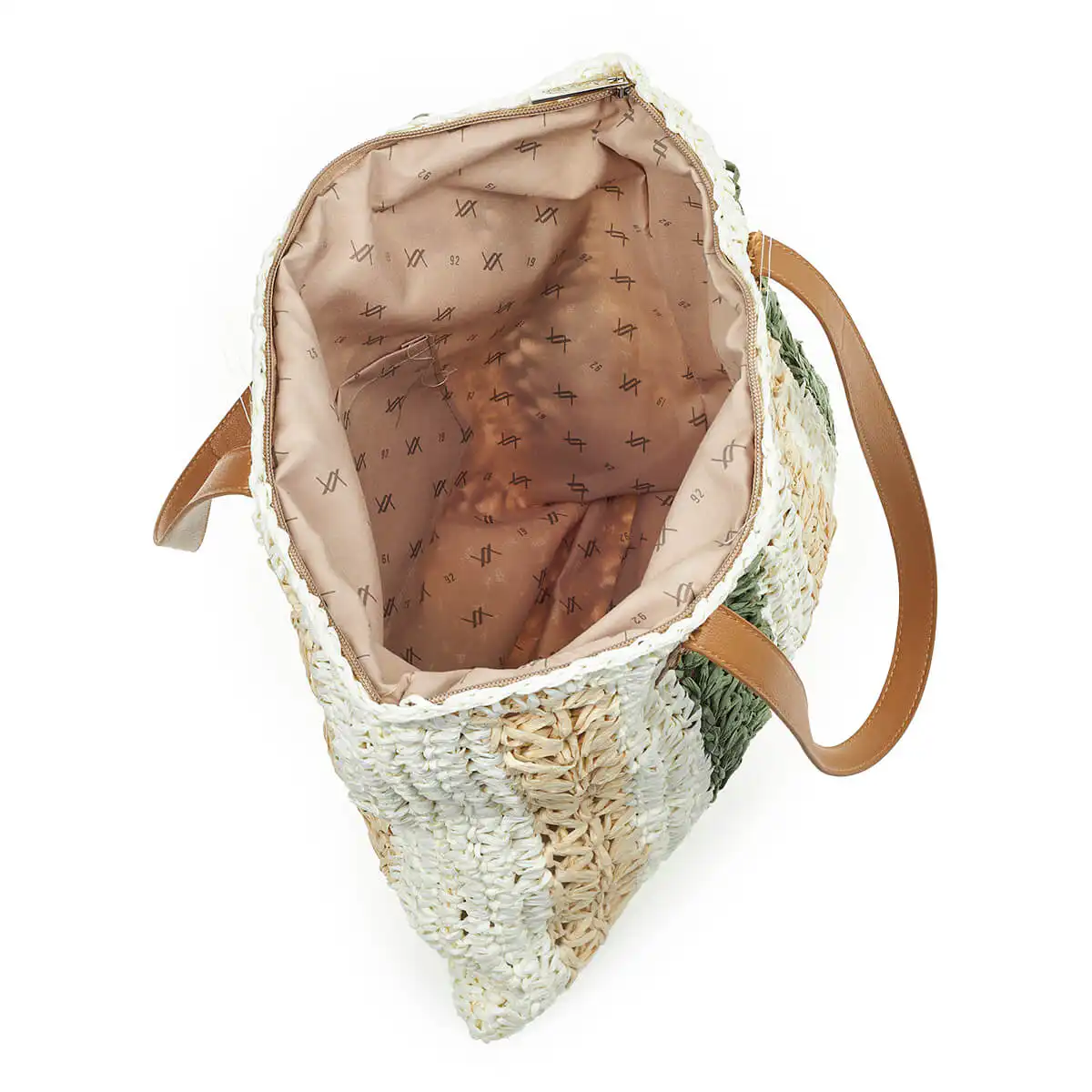 Verde Γυναικεία Ψάθινη Τσαντα 48-0207 Χακί Verde Γυναικεία Ψάθινη Τσαντα 48-0207 Χακί