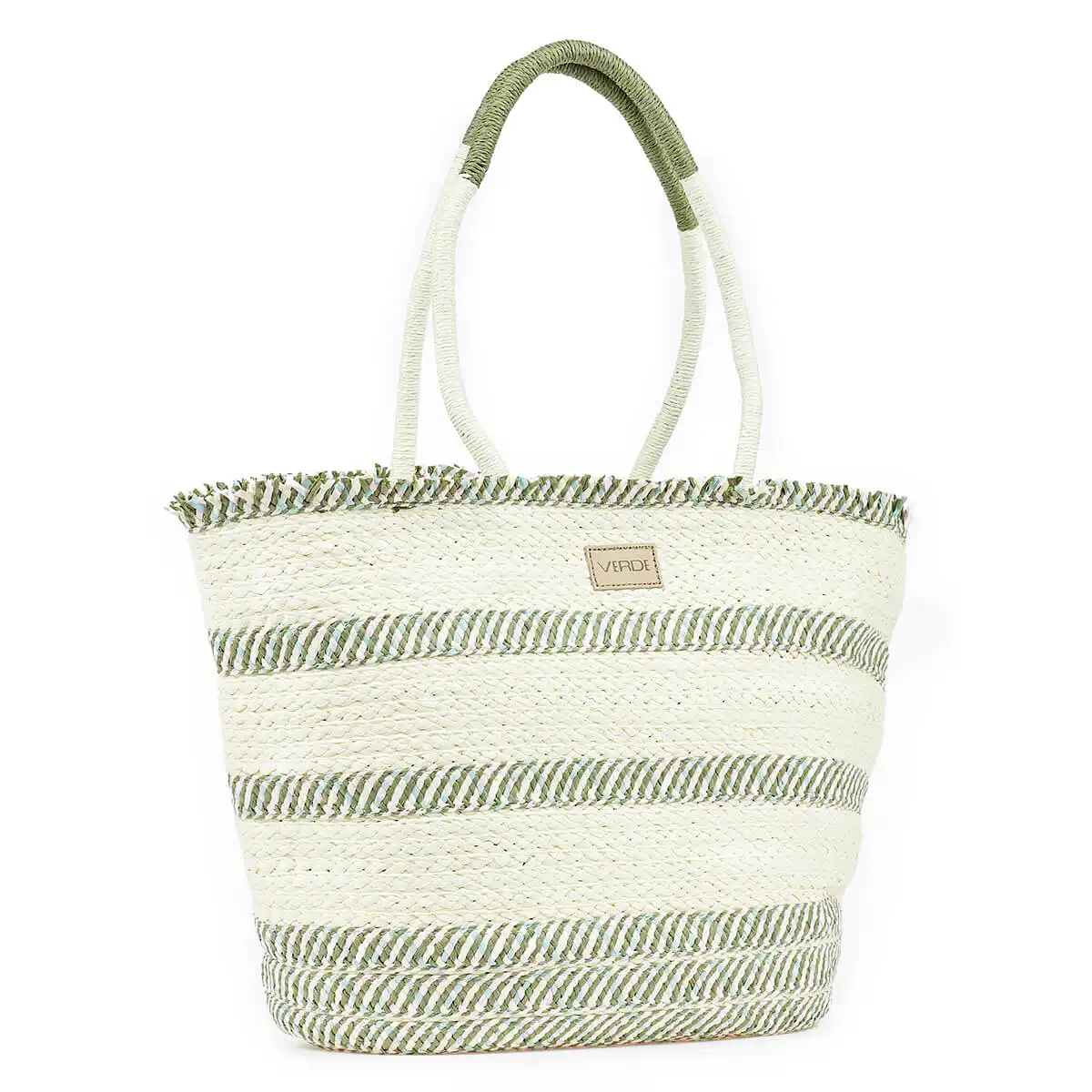 Verde Γυναικεία Ψάθινη Τσαντα 48-0208 Χακί Verde Γυναικεία Ψάθινη Τσαντα 48-0208 Χακί