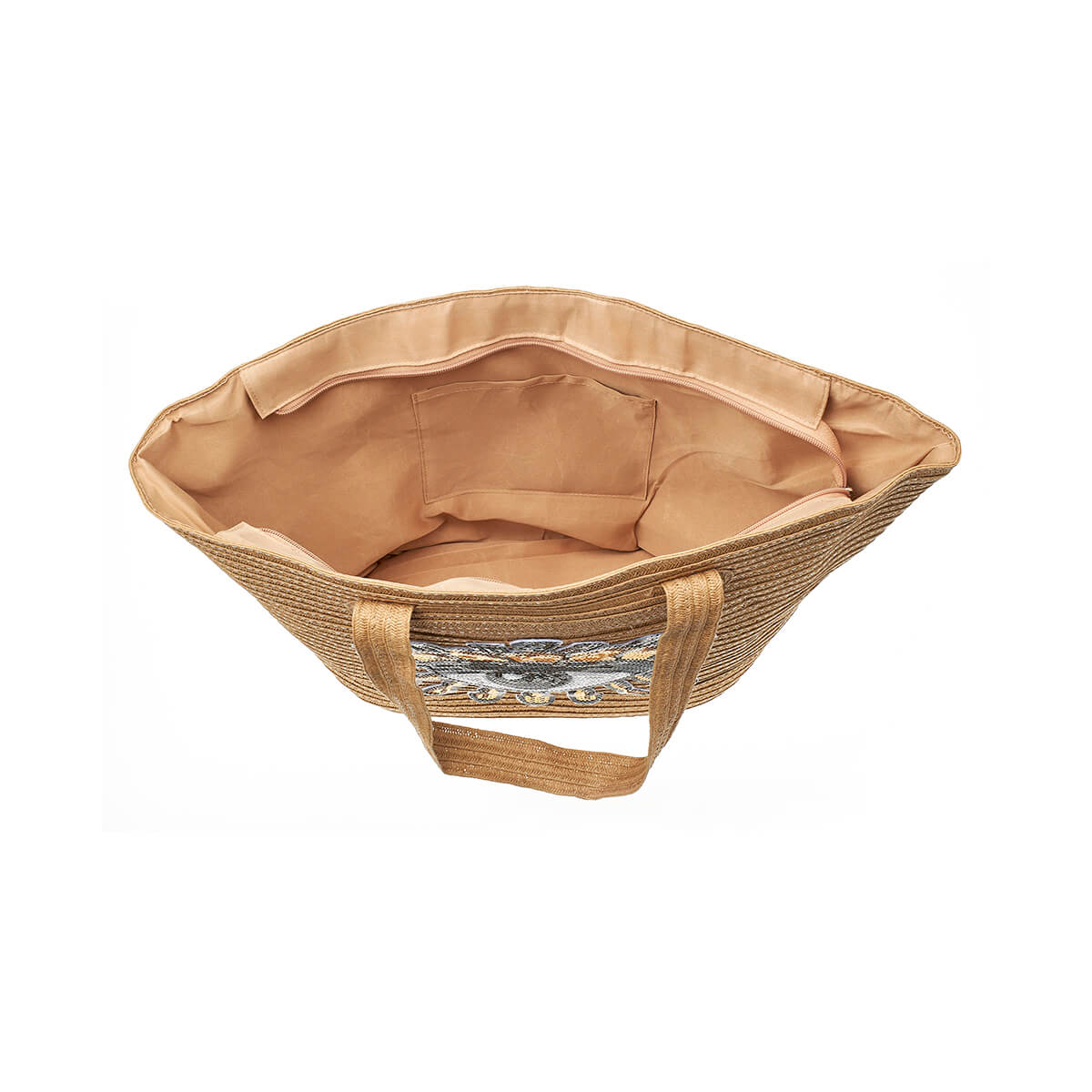 Verde Γυναικεία Τσάντα Ψάθινη 48-0213 Ψάθινη Μπεζ