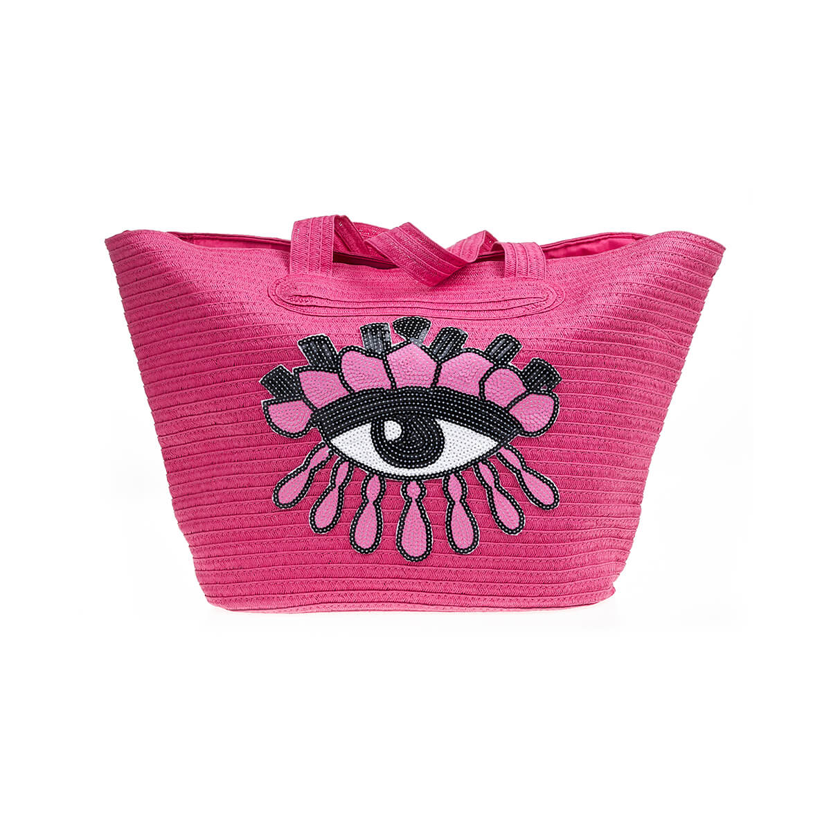 Verde Γυναικεία Τσάντα Ψάθινη 48-0213 Ψάθινη Φούξια