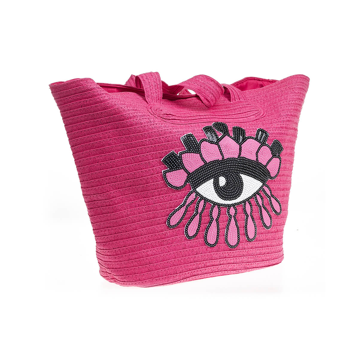 Verde Γυναικεία Τσάντα Ψάθινη 48-0213 Ψάθινη Φούξια