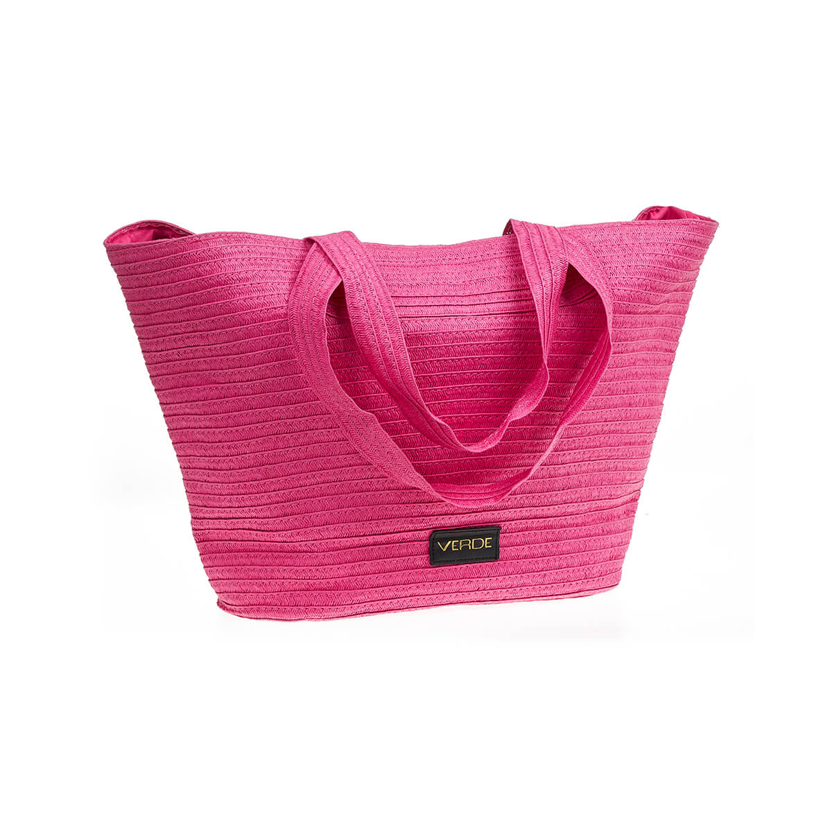 Verde Γυναικεία Τσάντα Ψάθινη 48-0213 Ψάθινη Φούξια