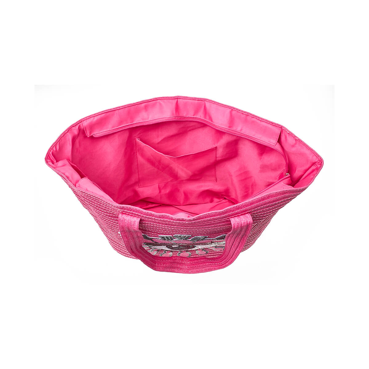 Verde Γυναικεία Τσάντα Ψάθινη 48-0213 Ψάθινη Φούξια